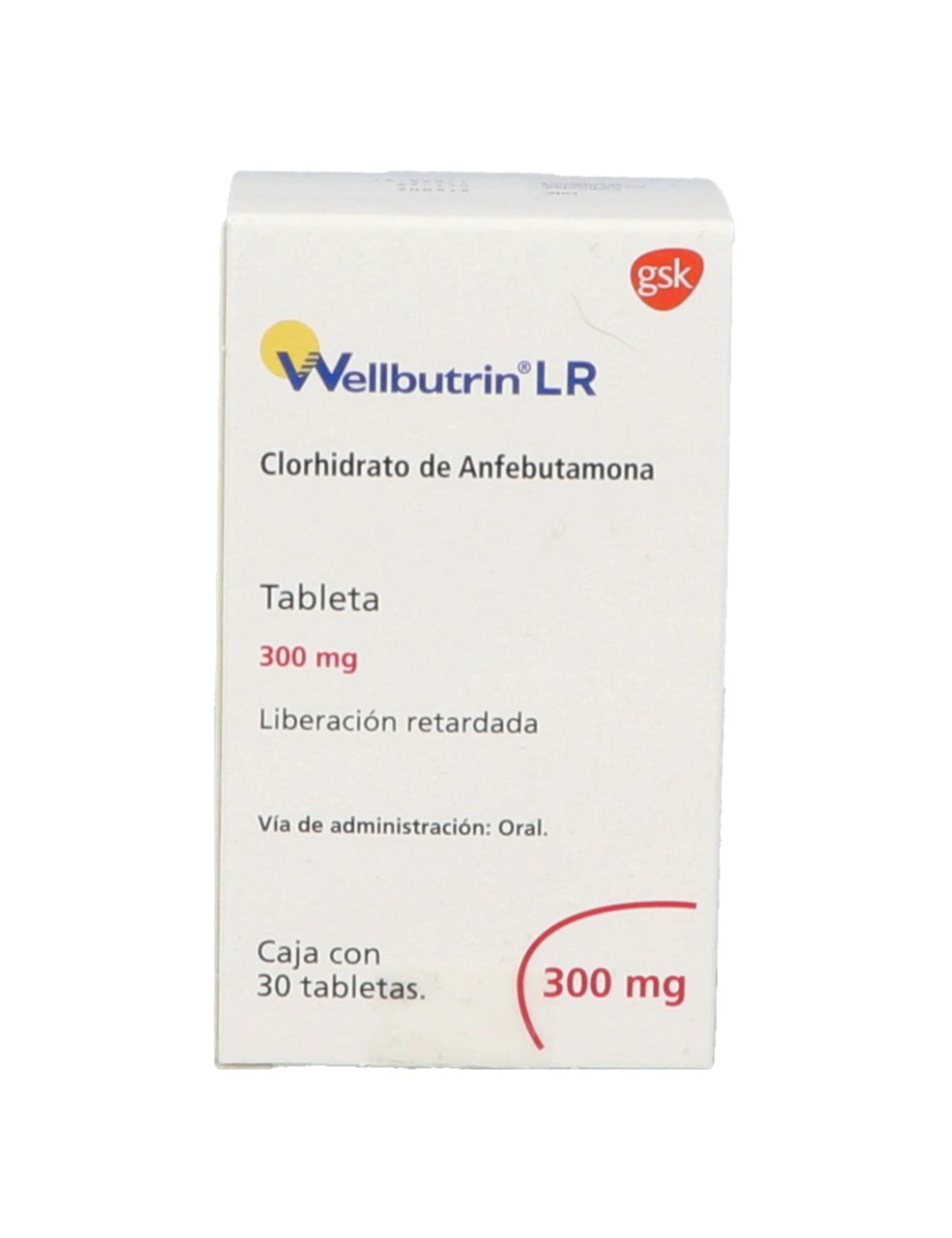 Wellbutrin Lr 300 Mg Con 30 Tabletas