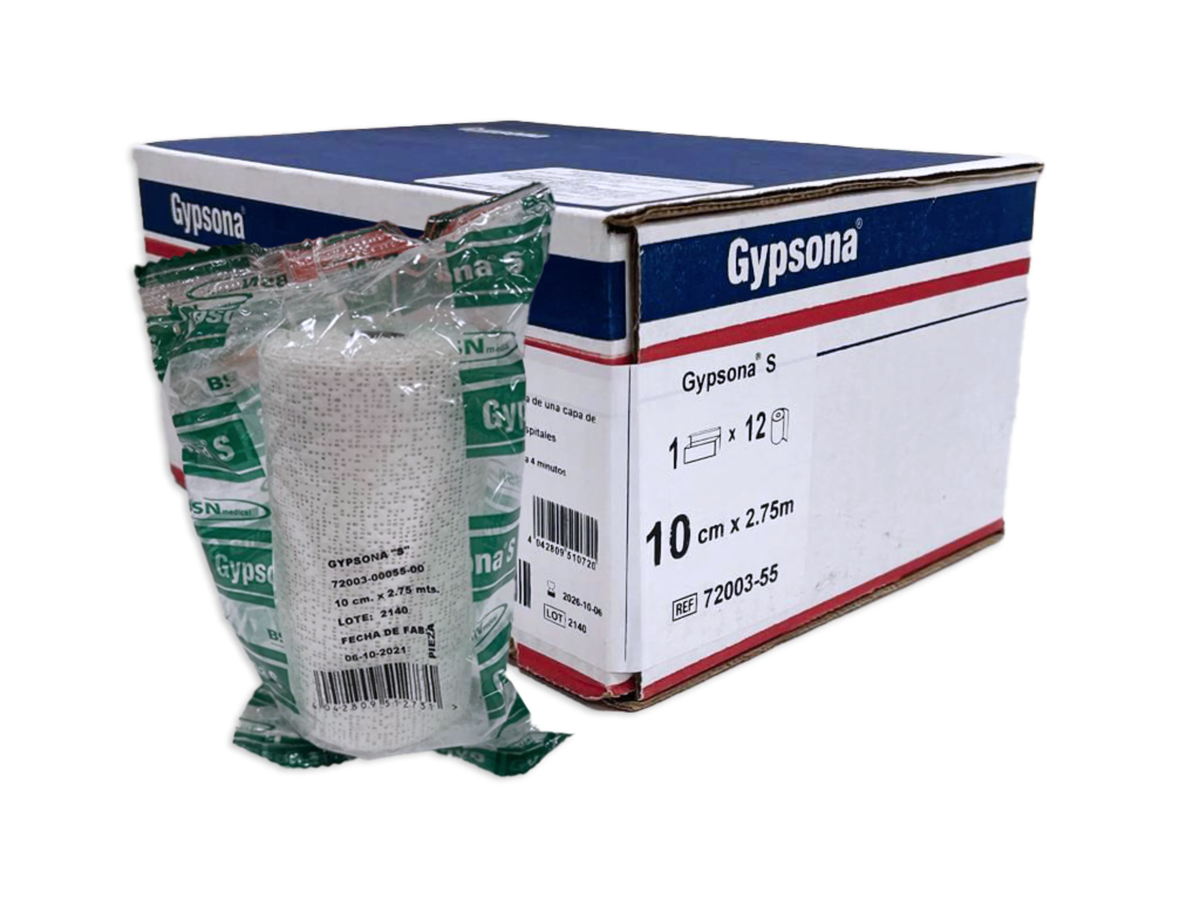 Gypsona Venda De Yeso De 10Cmx2.75M Con 1 Pieza