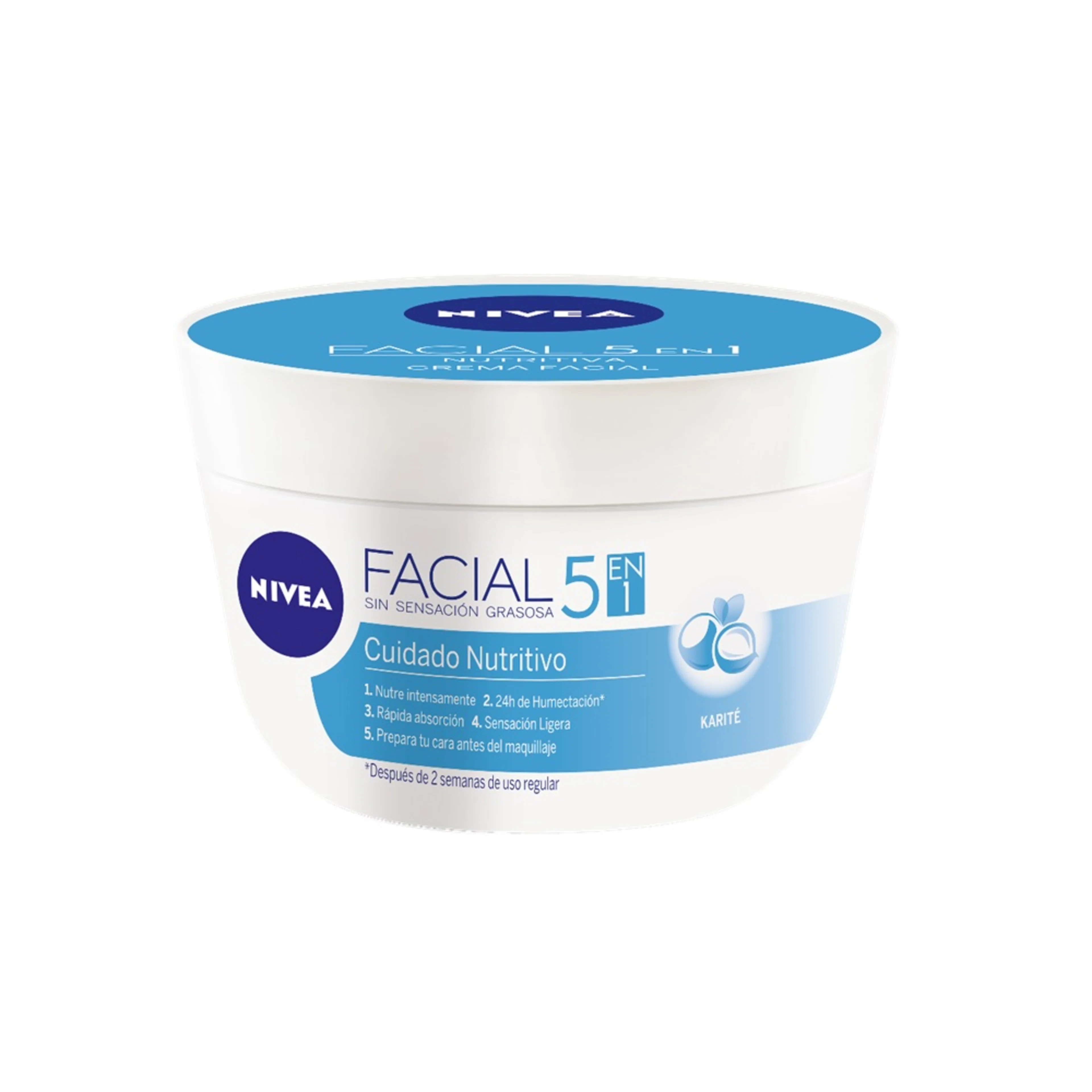 Nivea 5 En 1 Crema Facial Cuidado Nutritivo 200 Ml