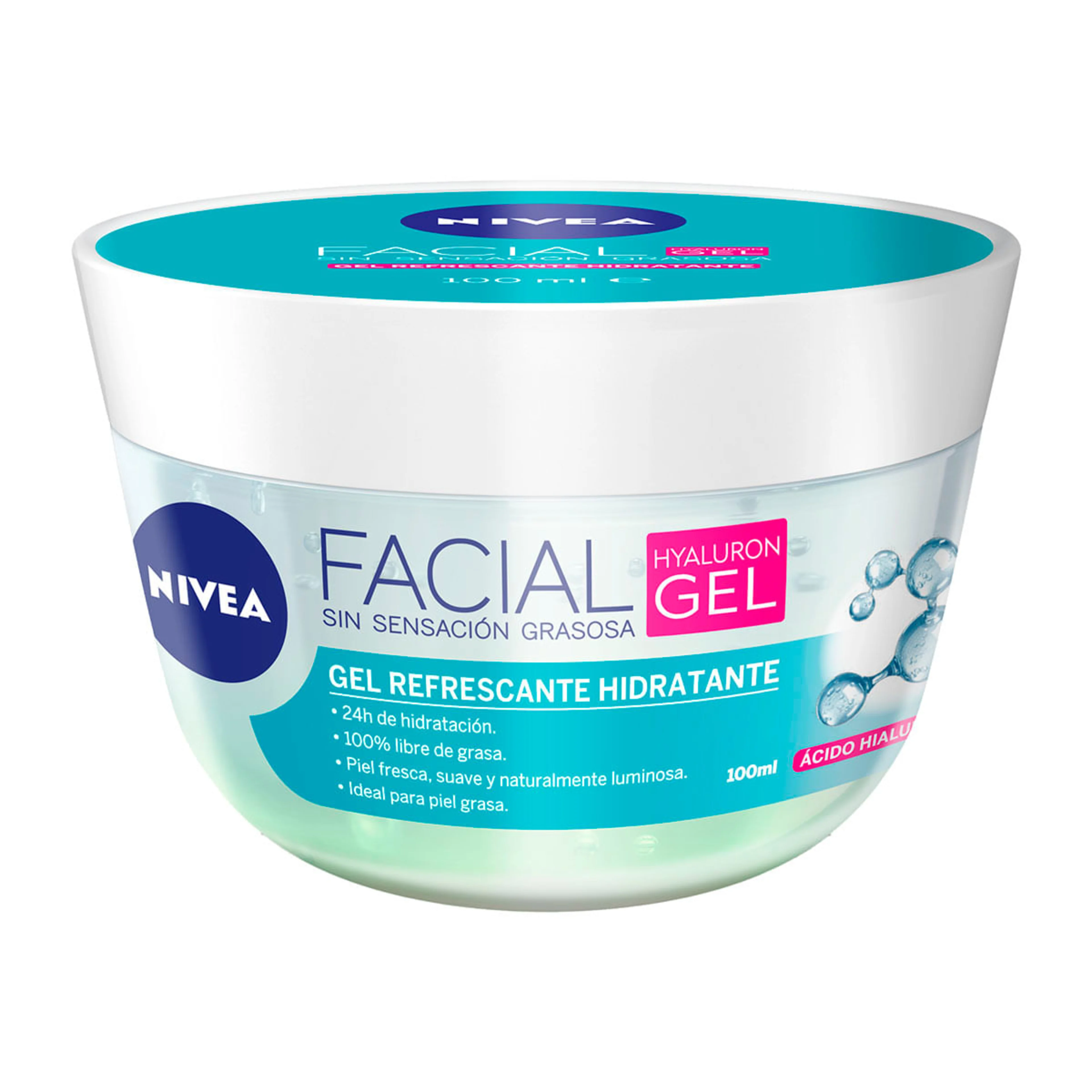 Nivea Facial Gel Hidratante Ácido Hialurónico Con 100 Ml