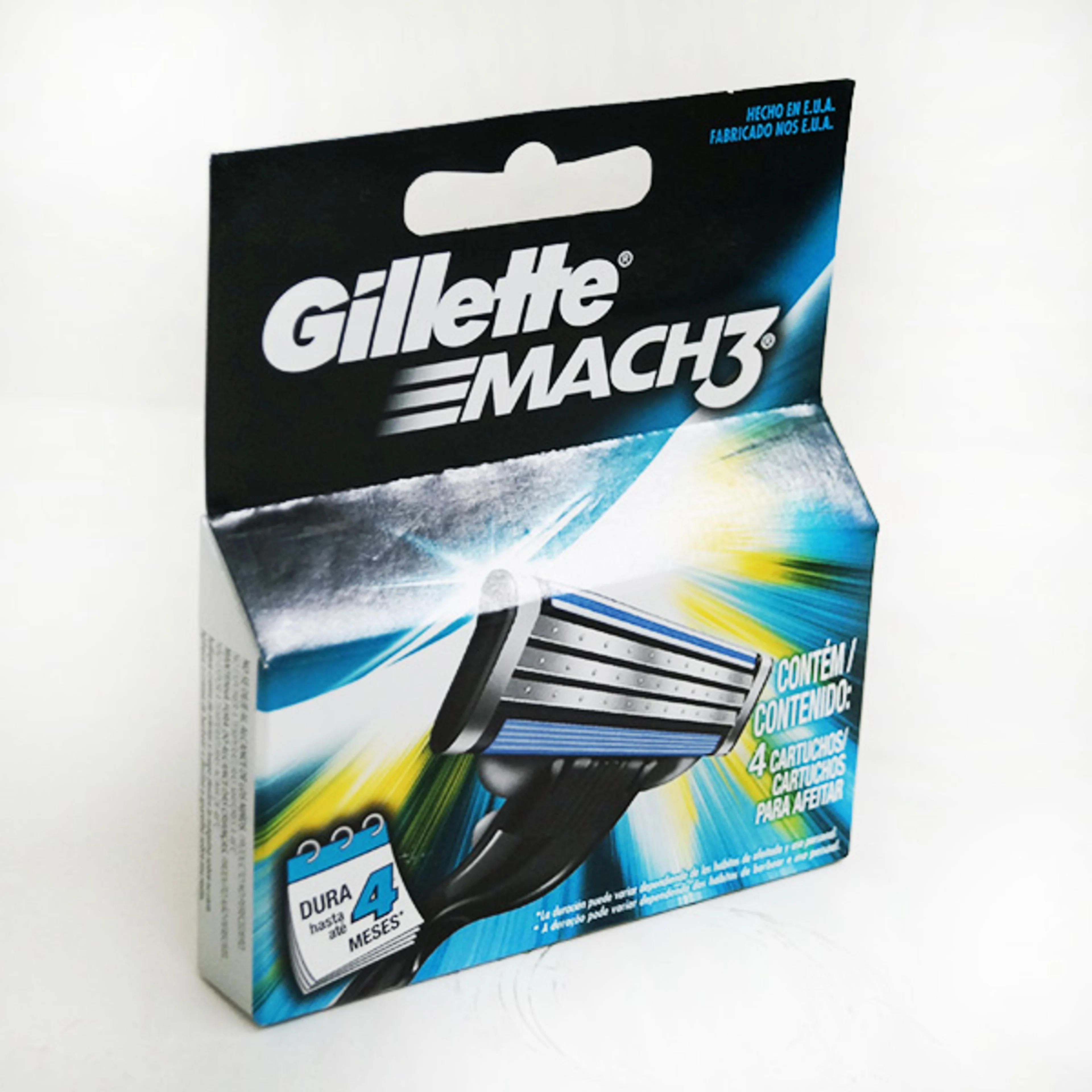 Gillette Mach3 Cartuchos Para Afeitar Con 4 Piezas