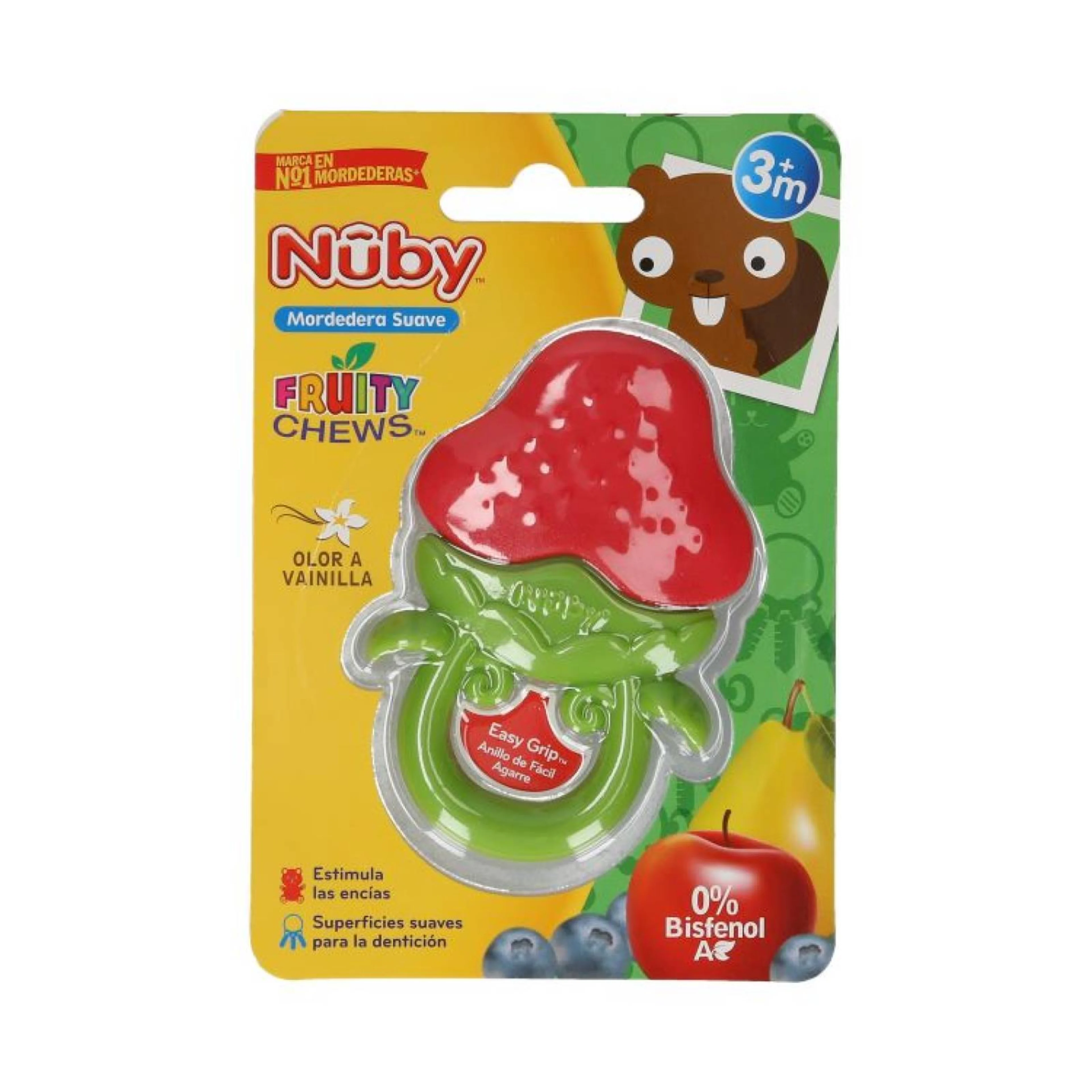 Nuby Mordedera Masticable Suave A Partir De 3 Meses Con 1 Pieza