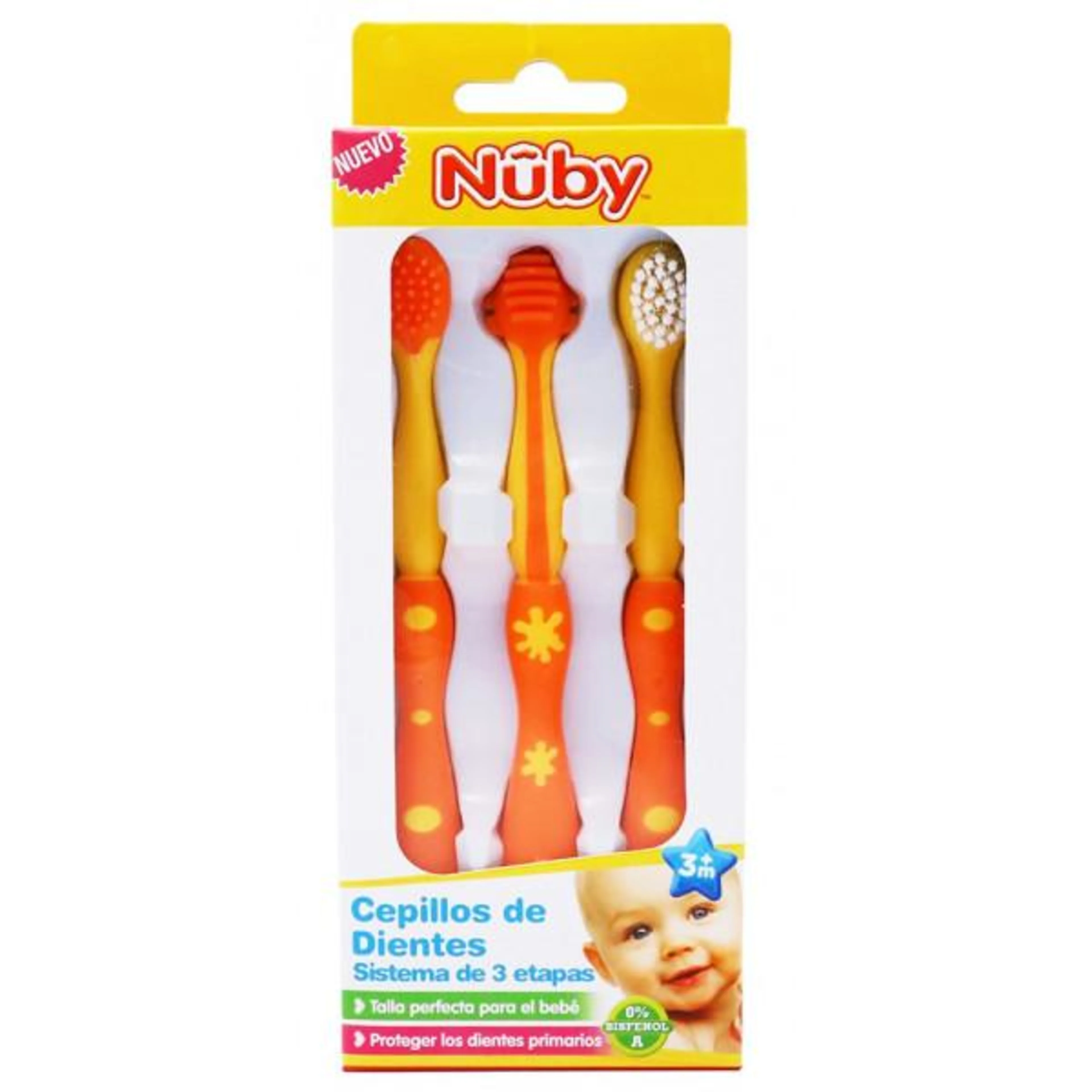 Nuby Cepillo Dental Sistema De 3 Etapas Con 3 Piezas