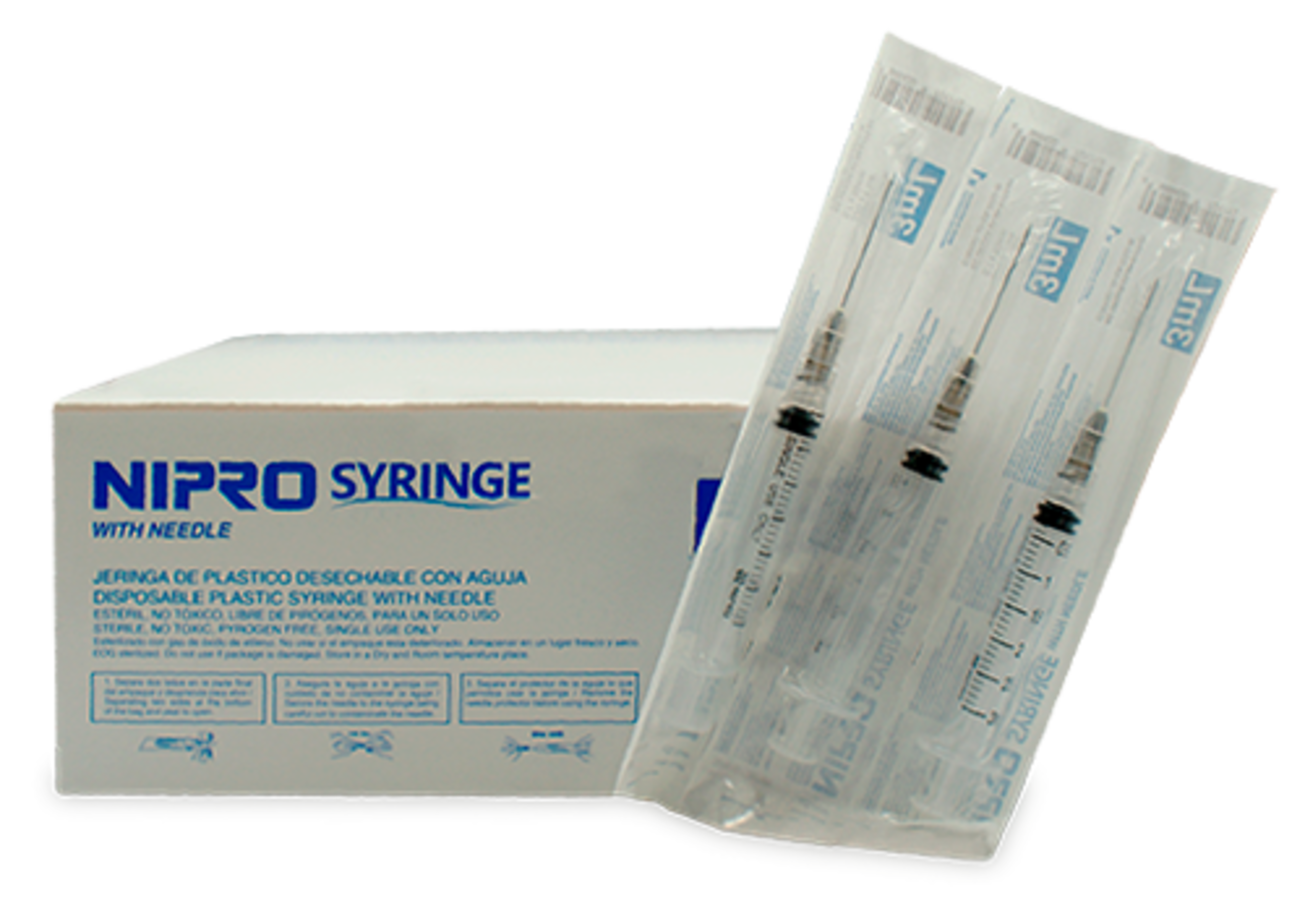 Nipro Jeringa De Plástico 22X32Mm 3 Ml Con 100 Jeingas