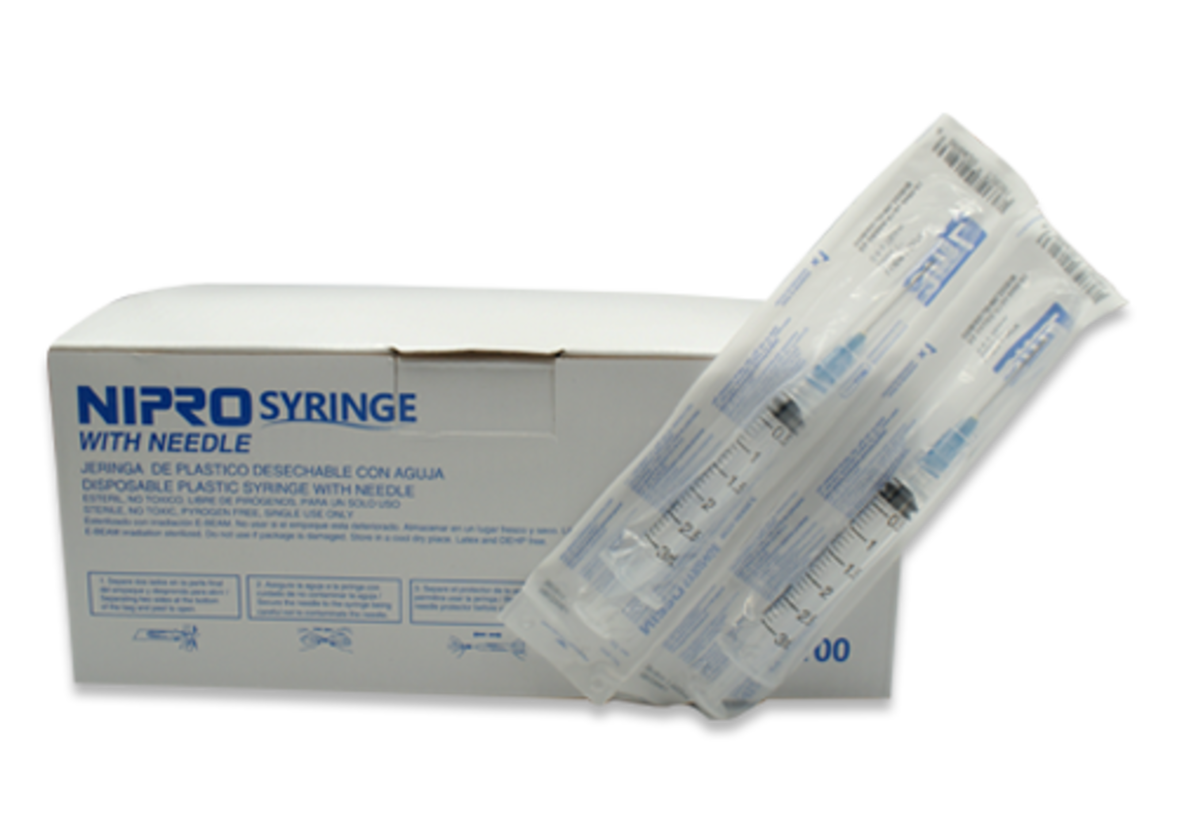 Nipro Jeringa De Plástico 23X25Mm 0.3 Ml Con 100 Jeringas