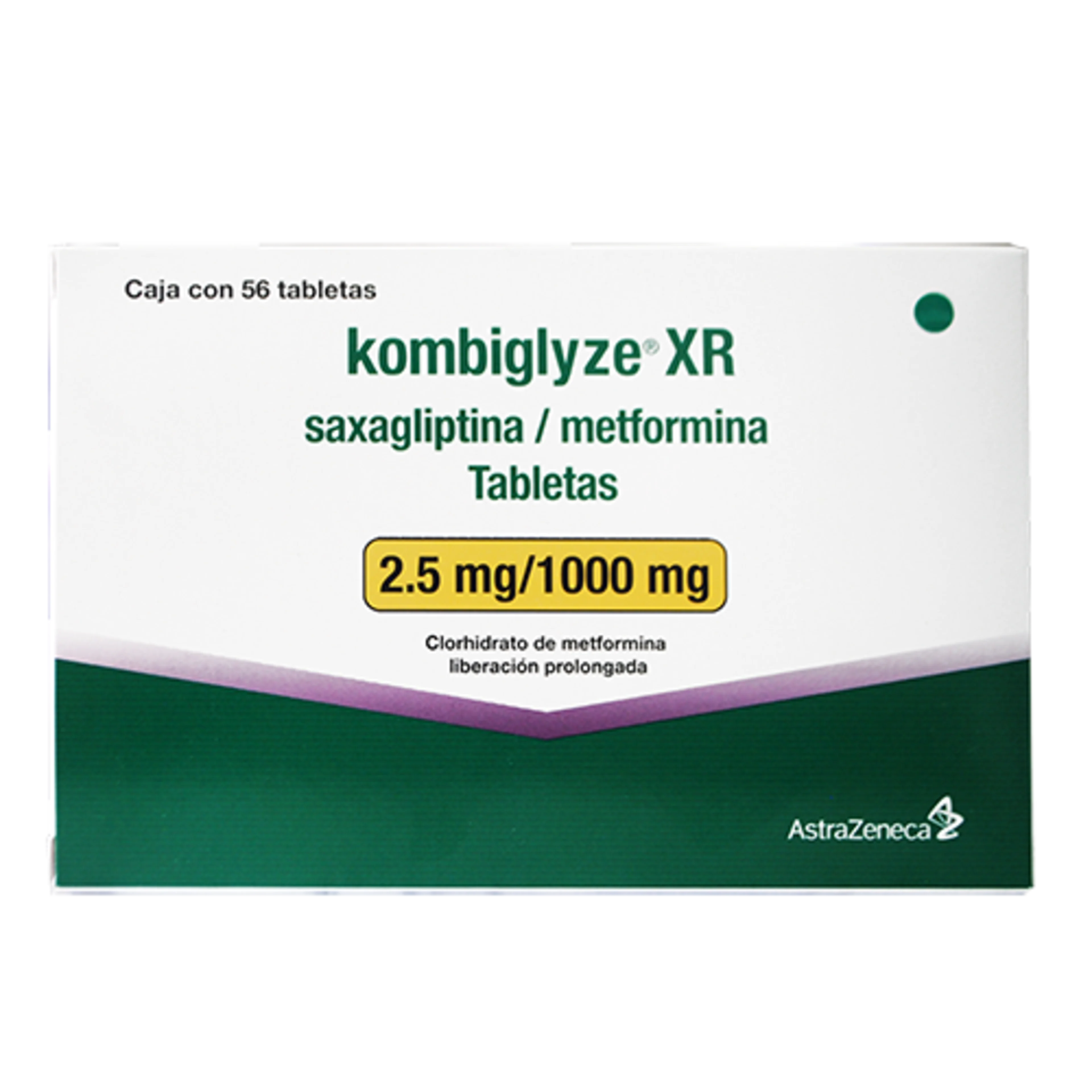 Kombiglyze Xr 2.5/1000 Mg Con 56 Tabletas