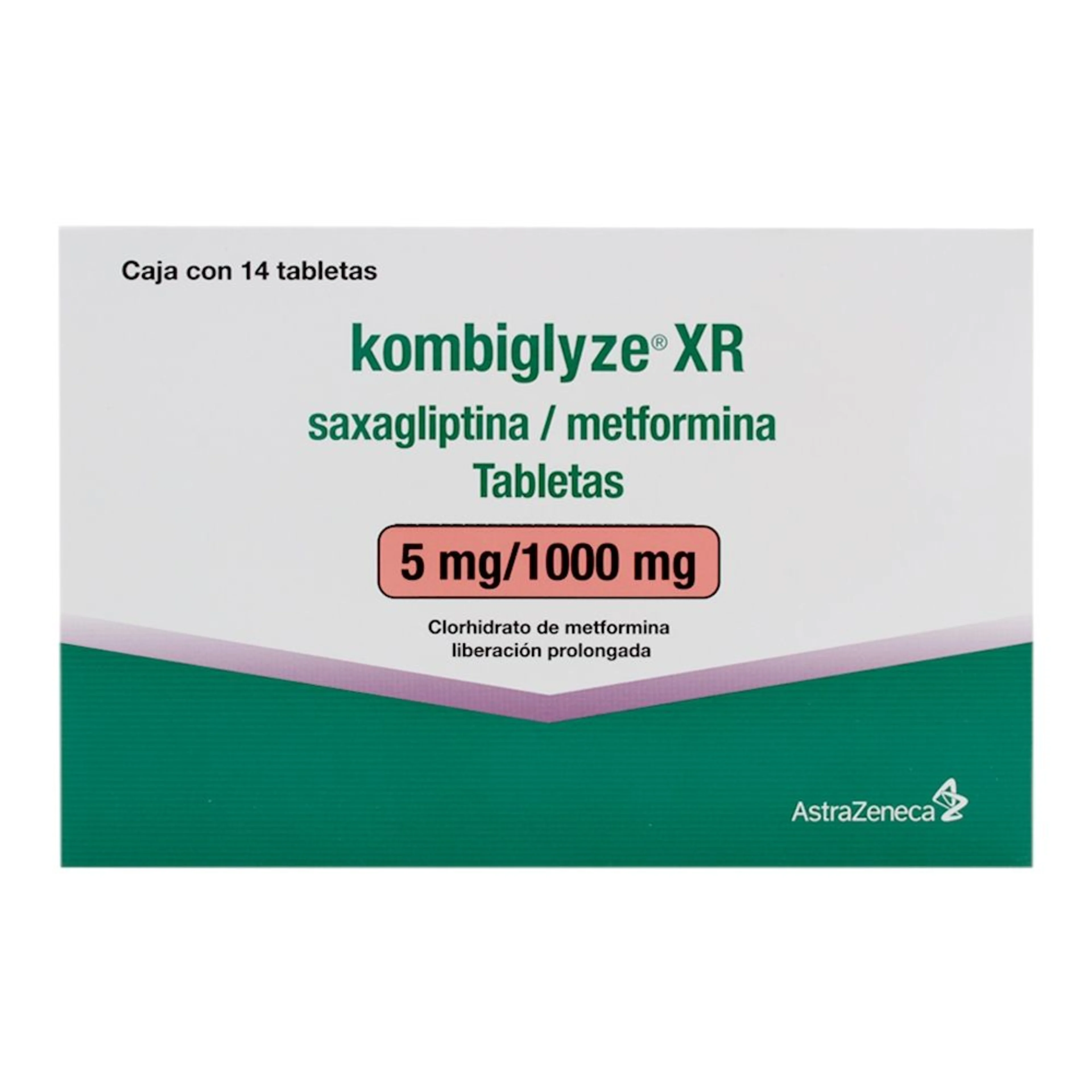 Kombiglyze Xr 5/1000 Mg Con 14 Tabletas