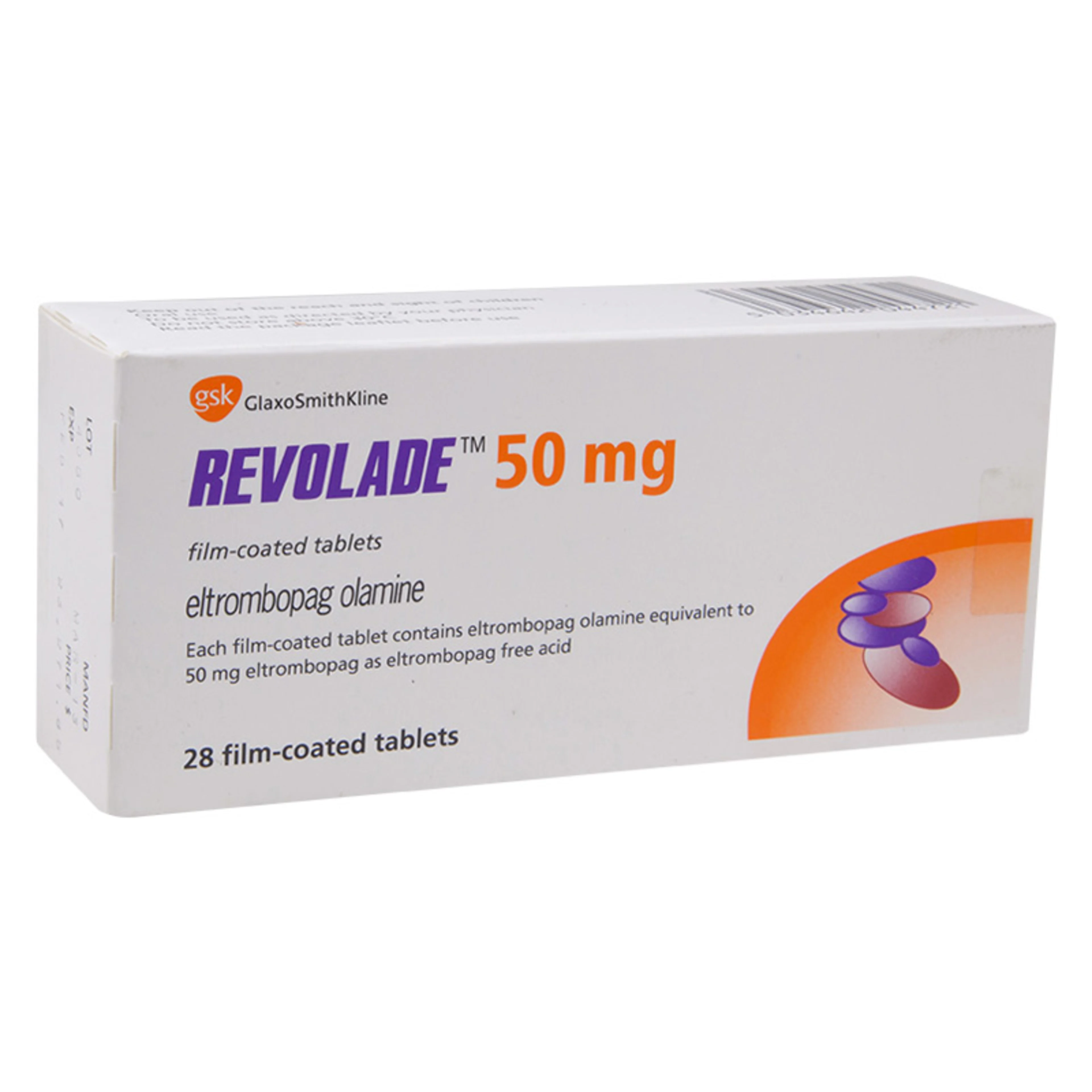Revolade eltrombopag 50 mg con 28 tabletas