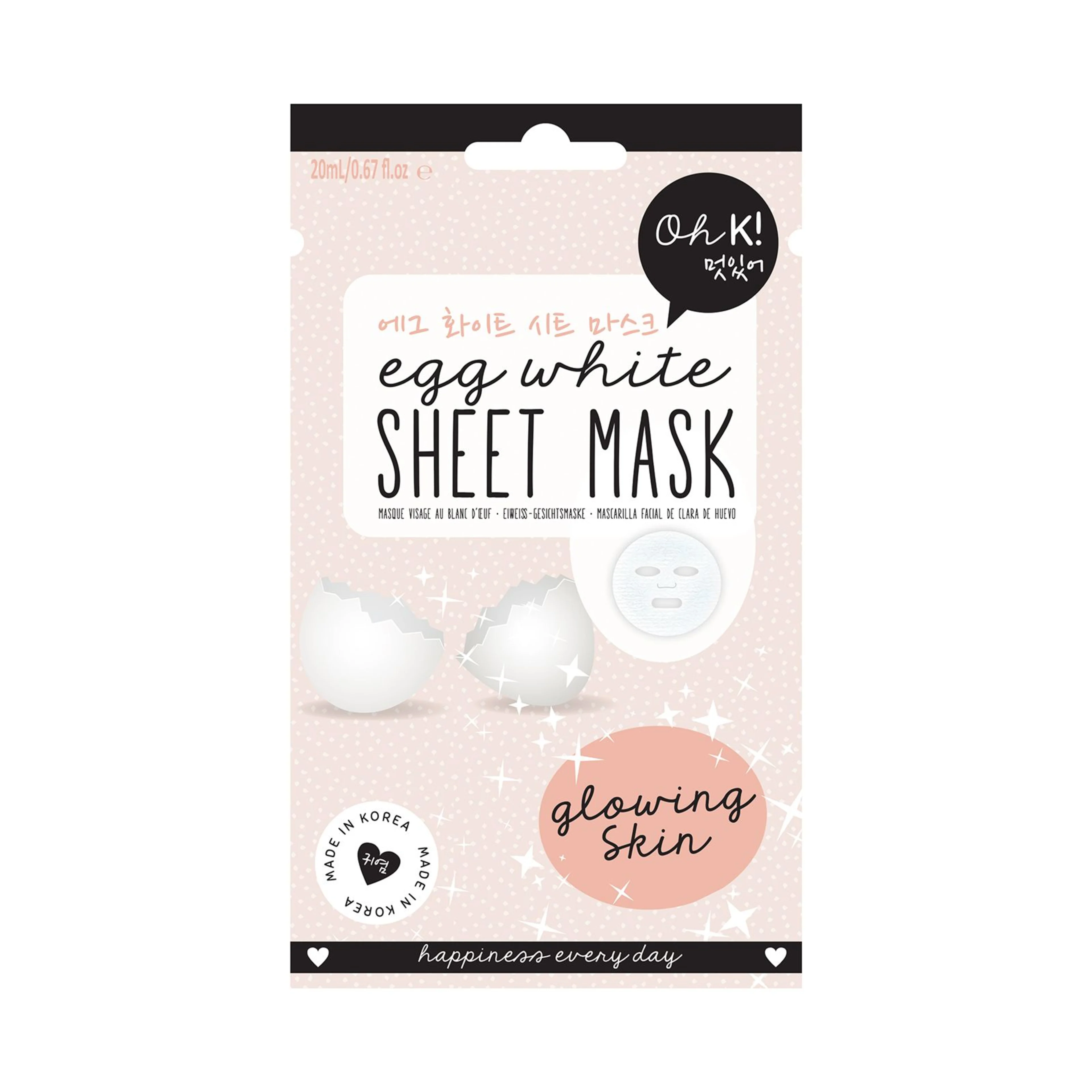 Oh k egg white sheet mask