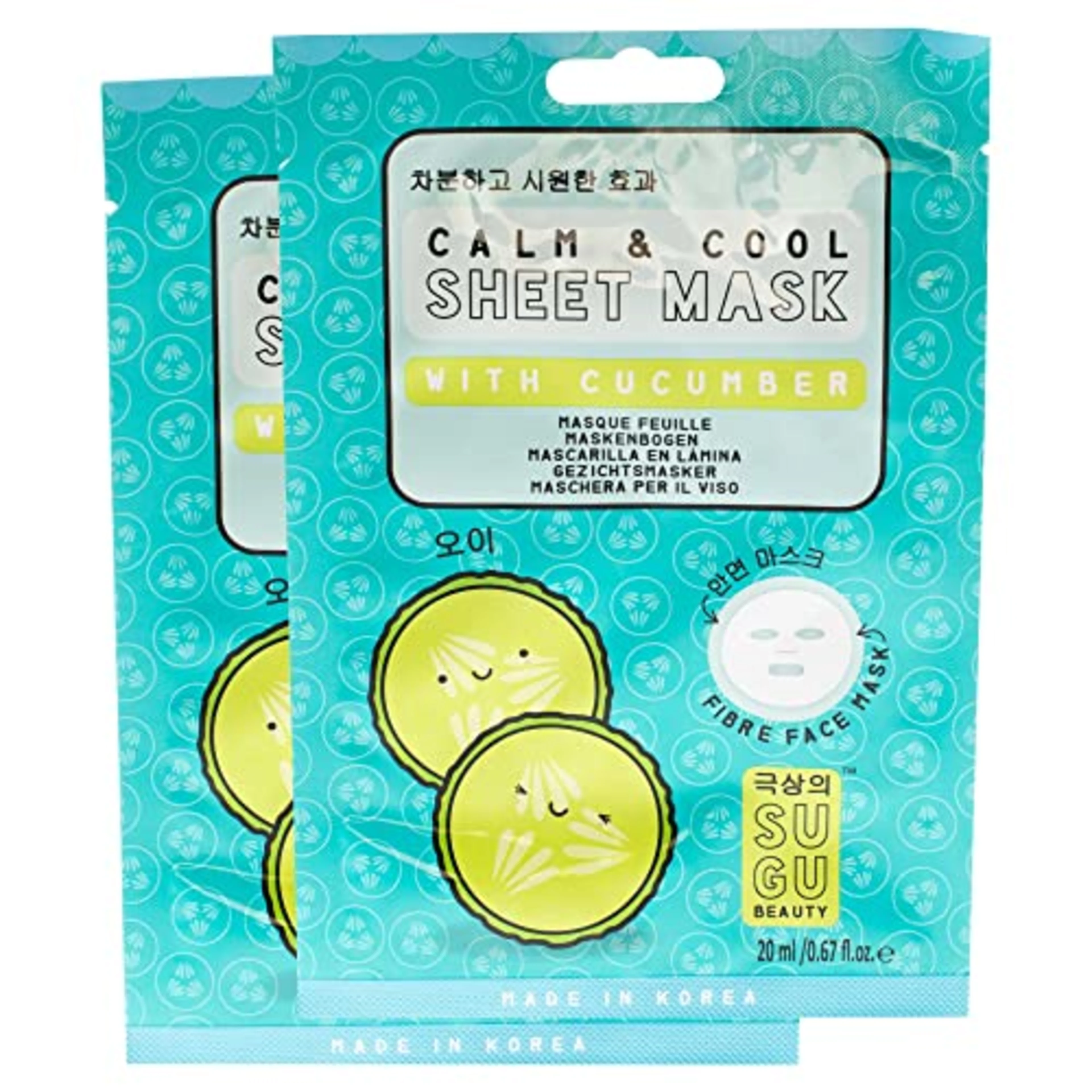 Sugu calm &amp; cool sheet mask with cucumber 20ml