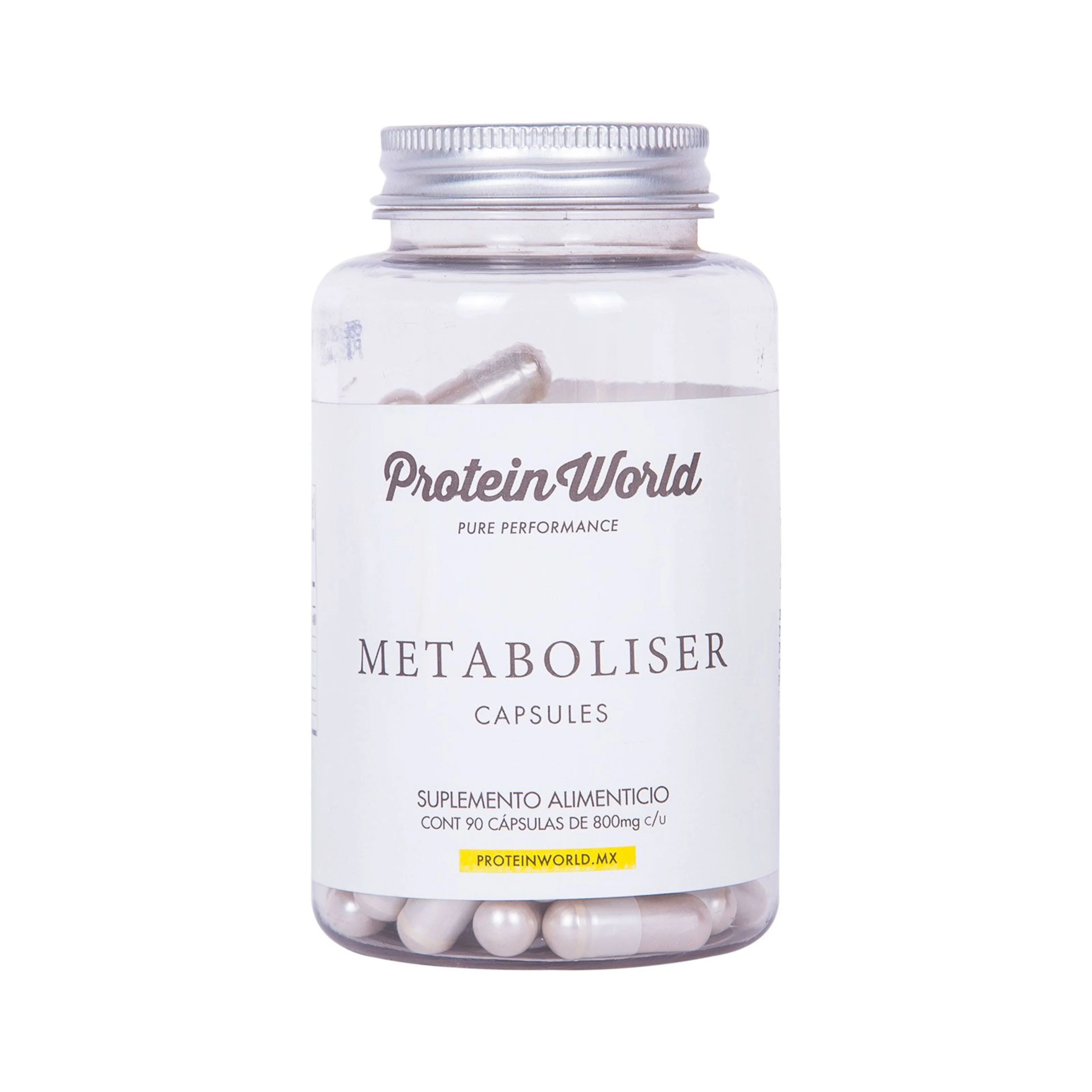 Protein world metaboliser 90 cápsulas 800mg c/u