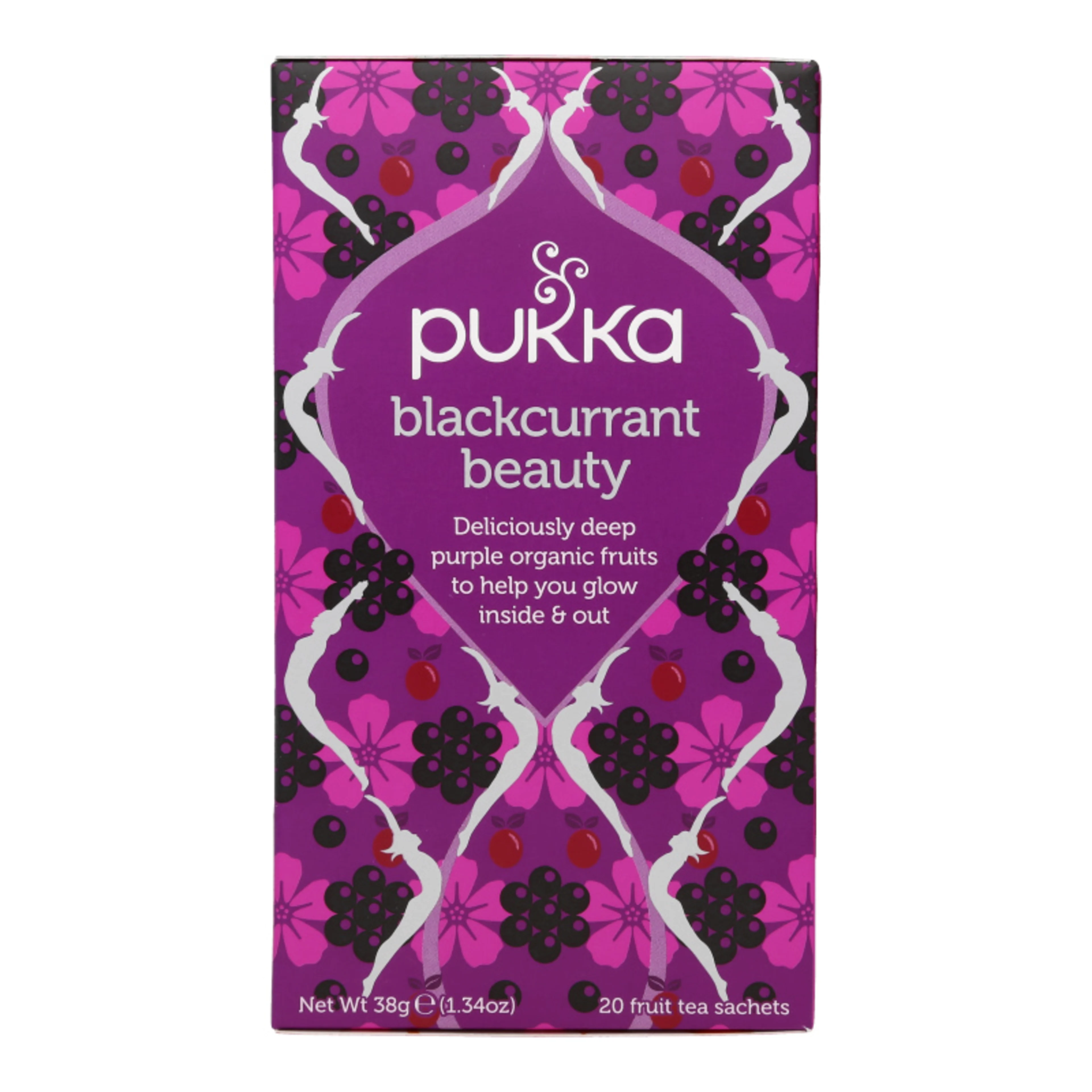 Pukka infusión sin cafeína de grosella negra blackcurrant beauty 20 sobres caja 22