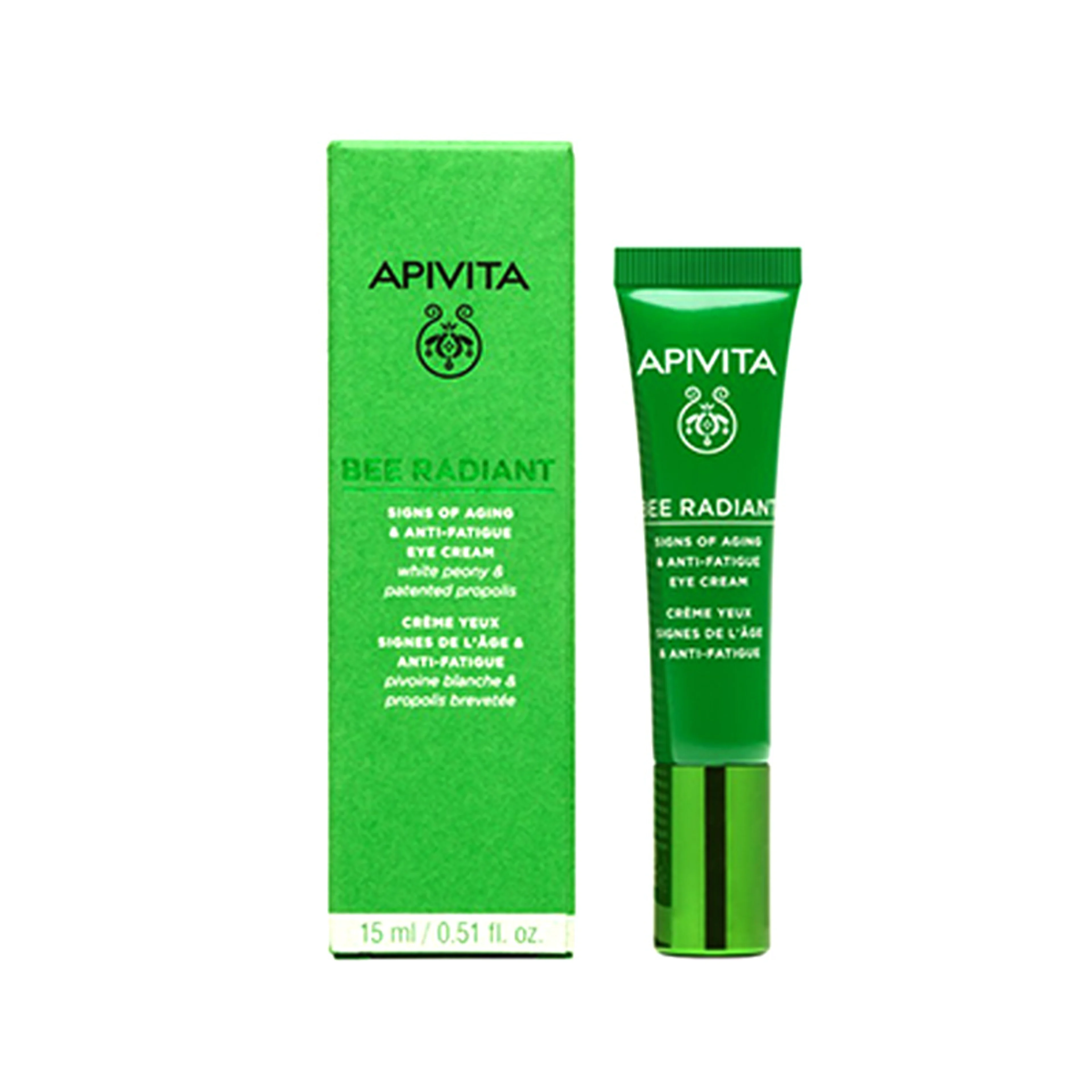 Apivita bee radiant crema de ojos anti-edad y anti-fatiga 15 ml tubo
