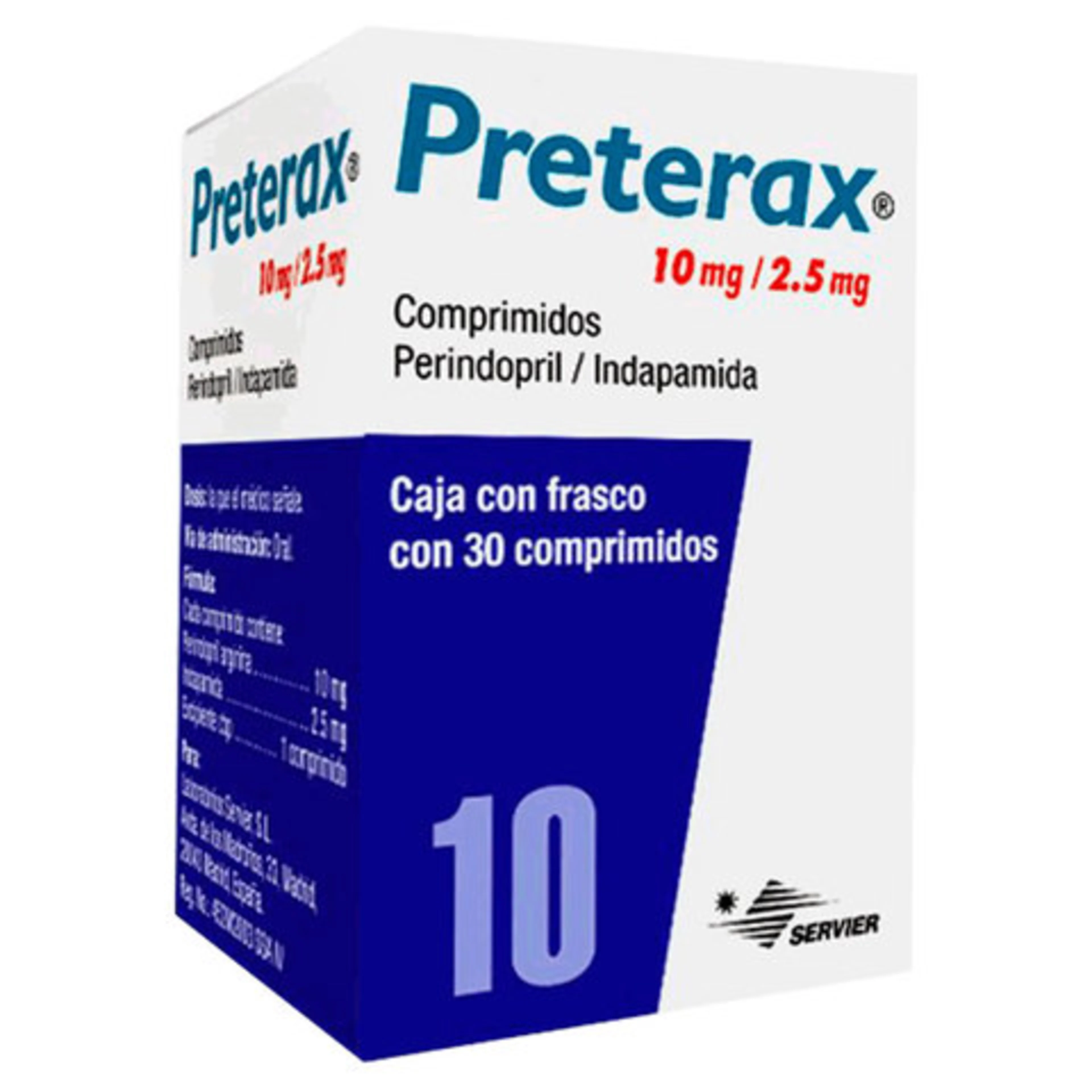Preterax 10/2.5 Mg Con 30 Comprimidos