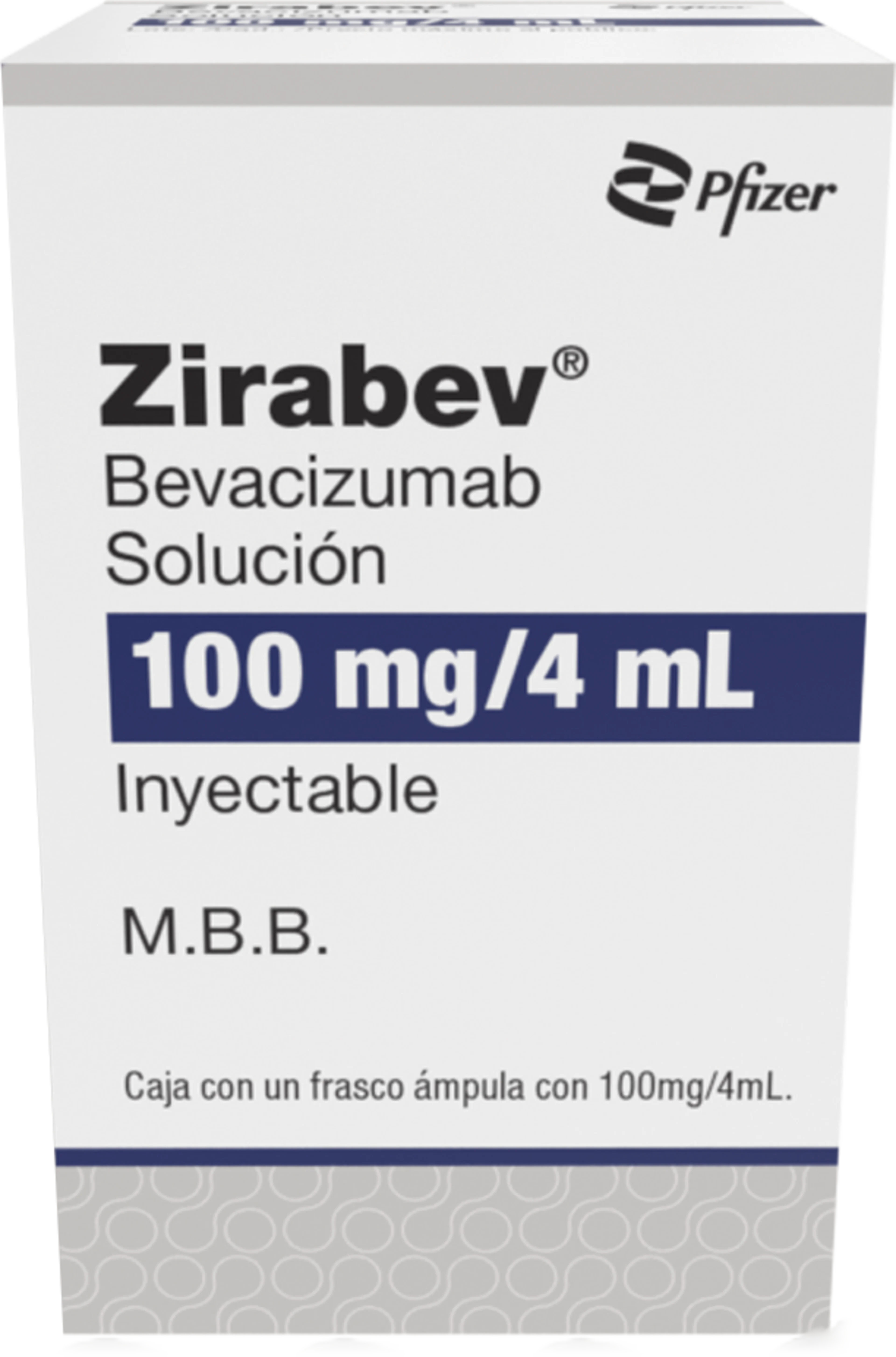 Zirabev 100 Mg Con Frasco Ámpula De 4 Ml