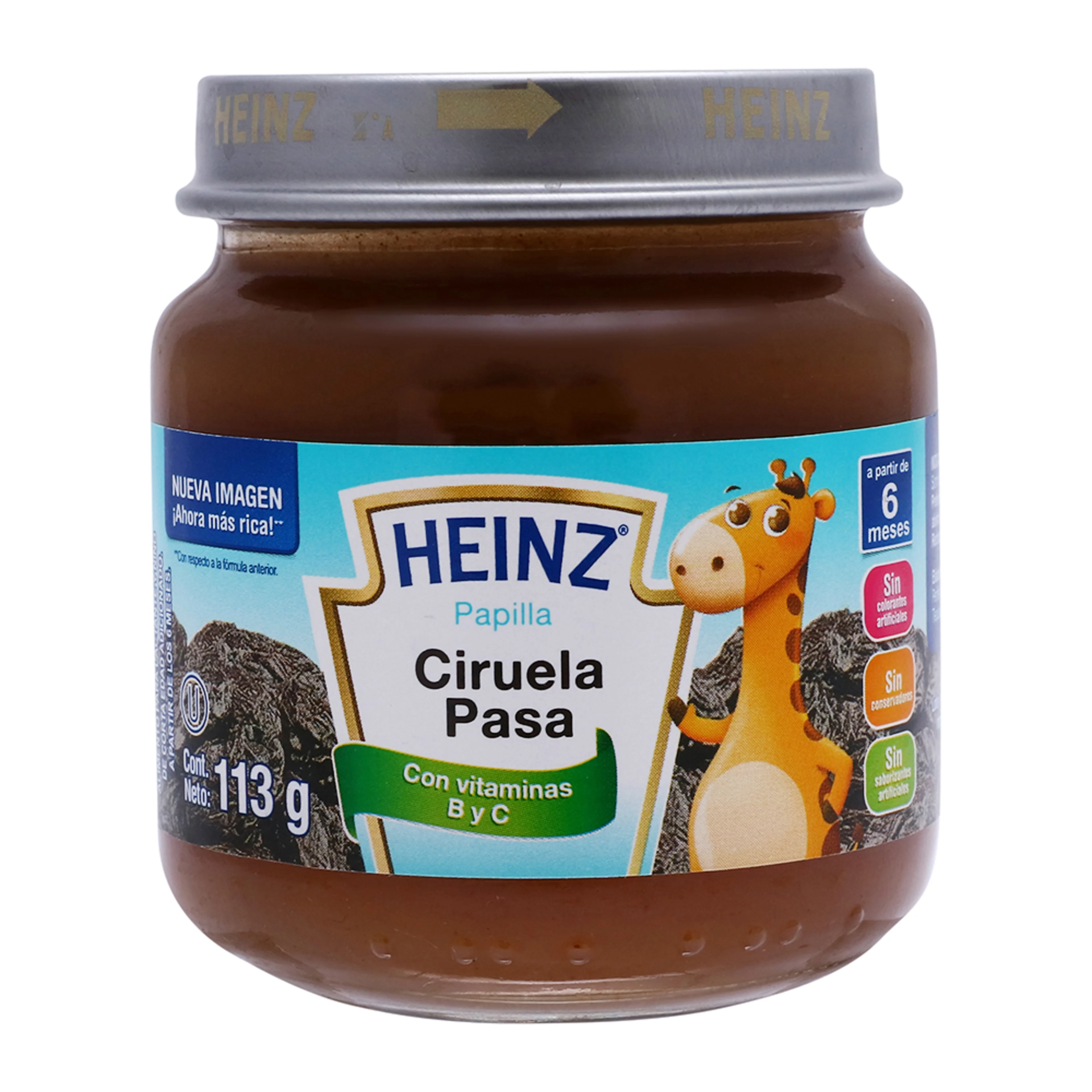 Papilla heinz ciruela pasa (a partir de los 6 meses) 113 gr.