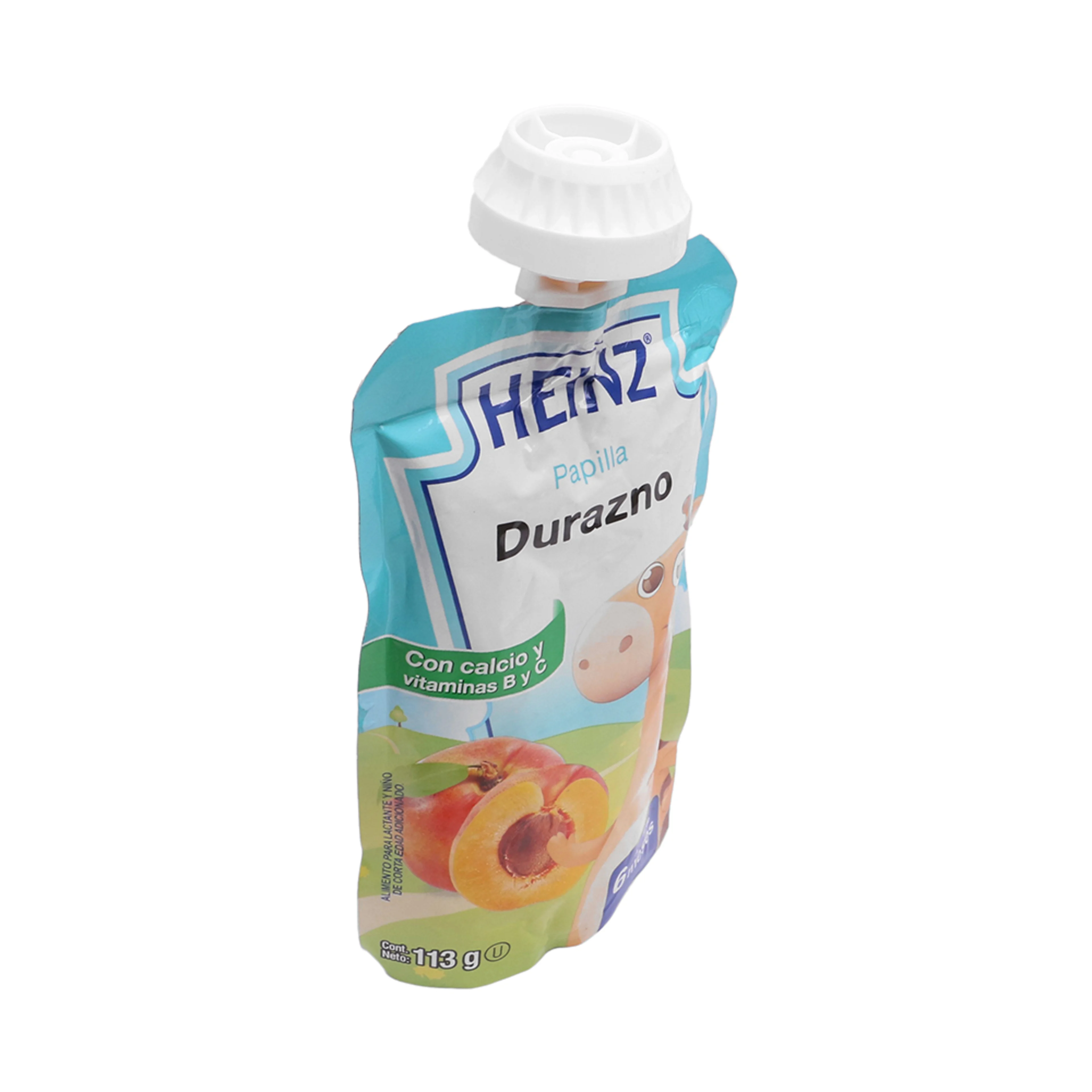 Papilla heinz de durazno a partir de los 6 meses 113 gr.