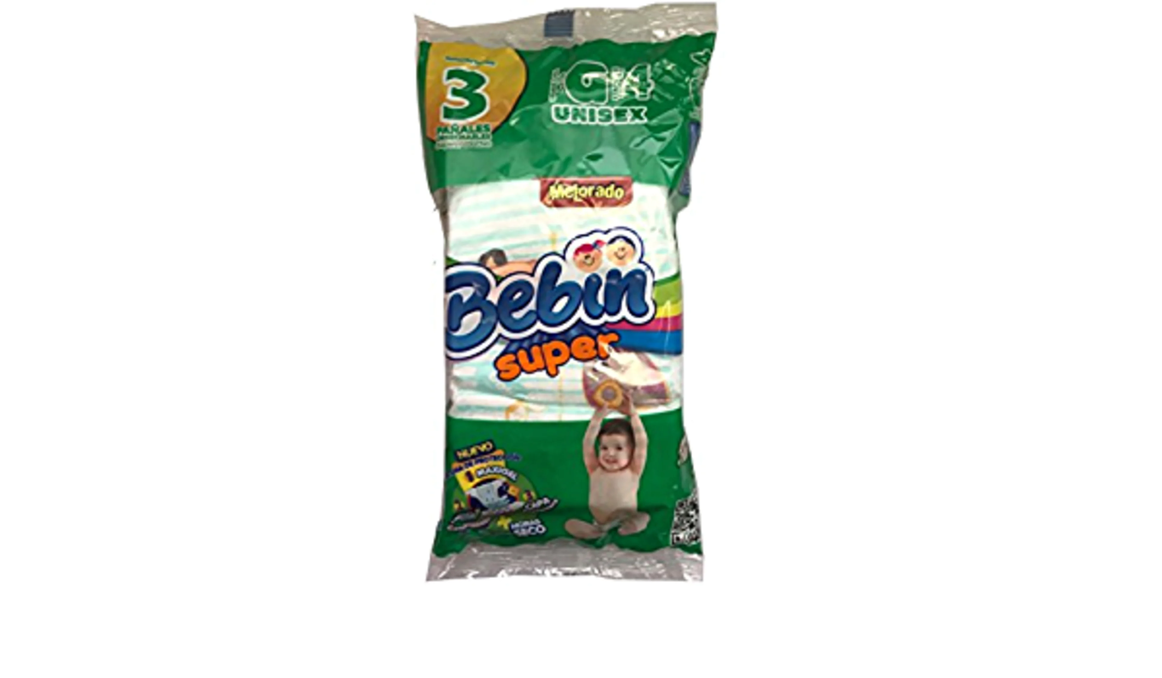 Pañal bebin super gde 3 piezas