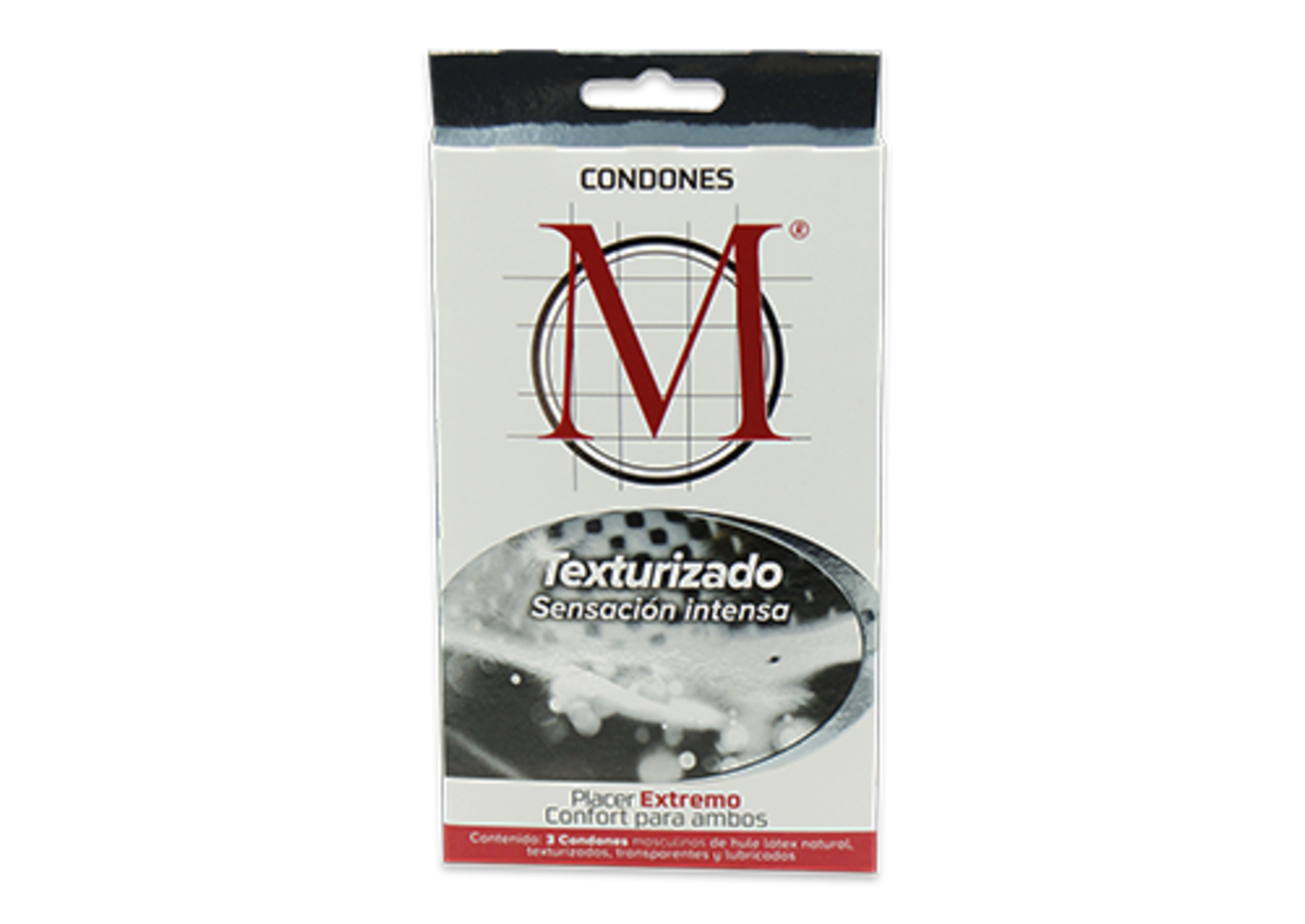M Condones Texturizado 3 Piezas