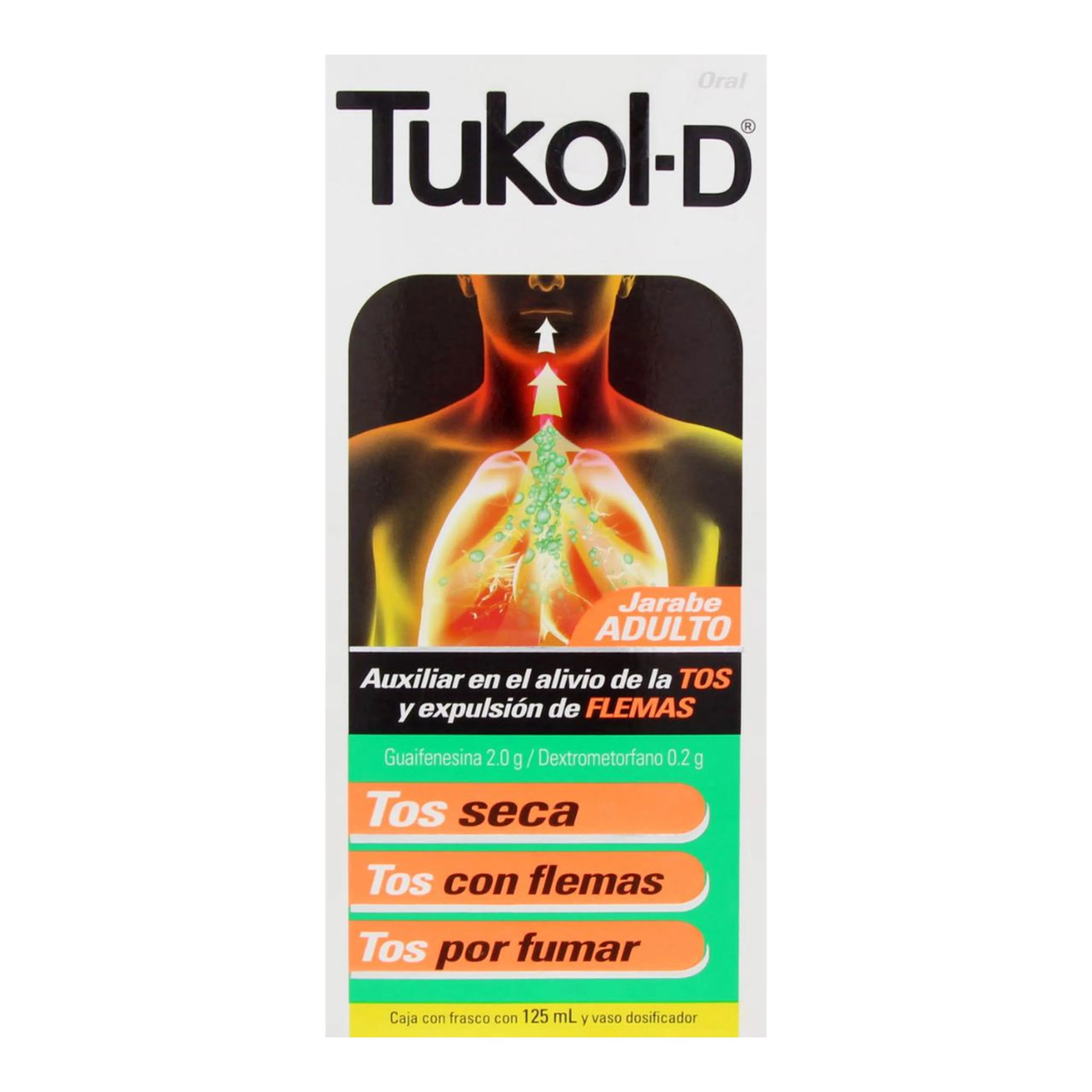 Tukol-D 2.0/0.2 G Jarabe 125 Ml