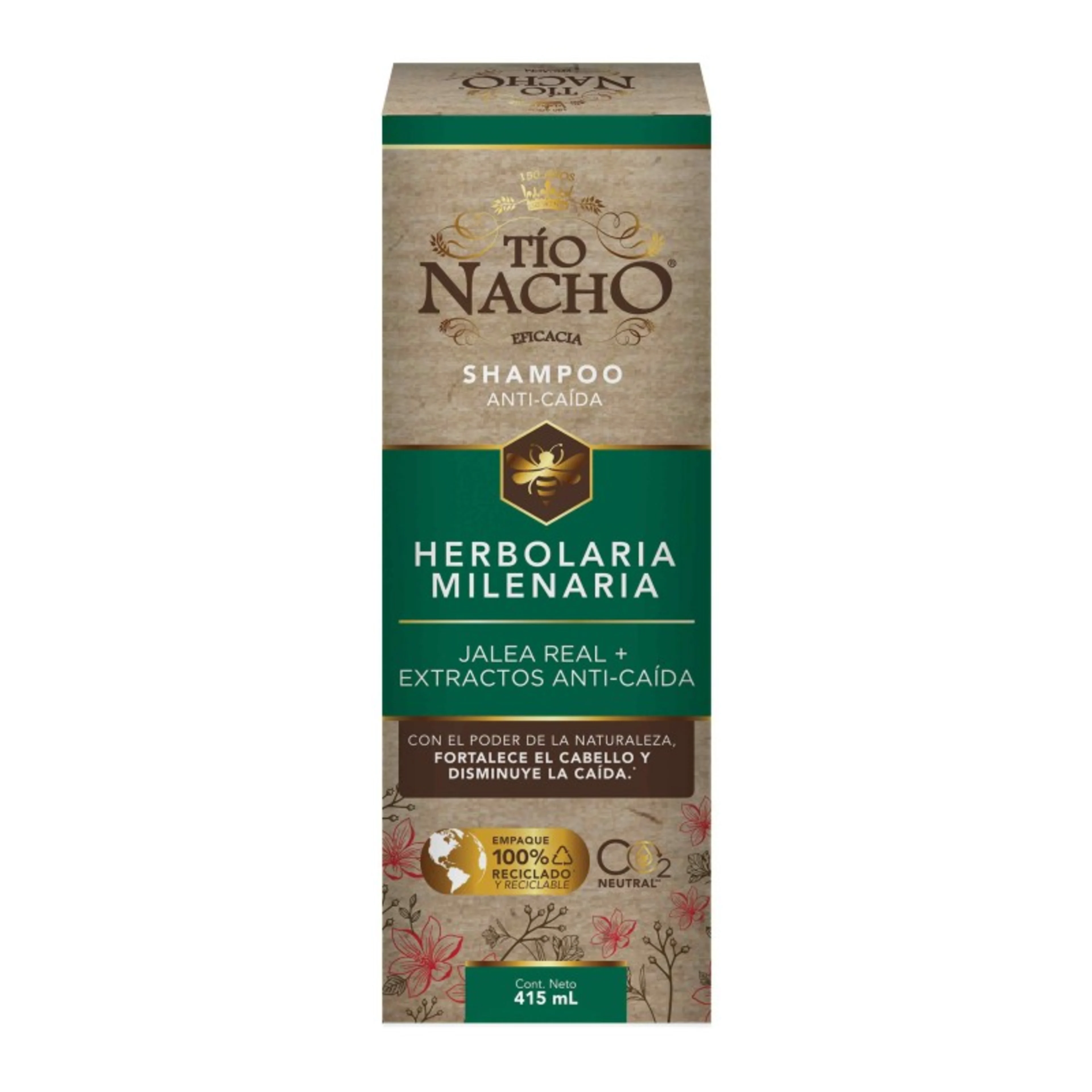Tío Nacho Shampoo Anticaída Herbolaria Milenaria 415 Ml