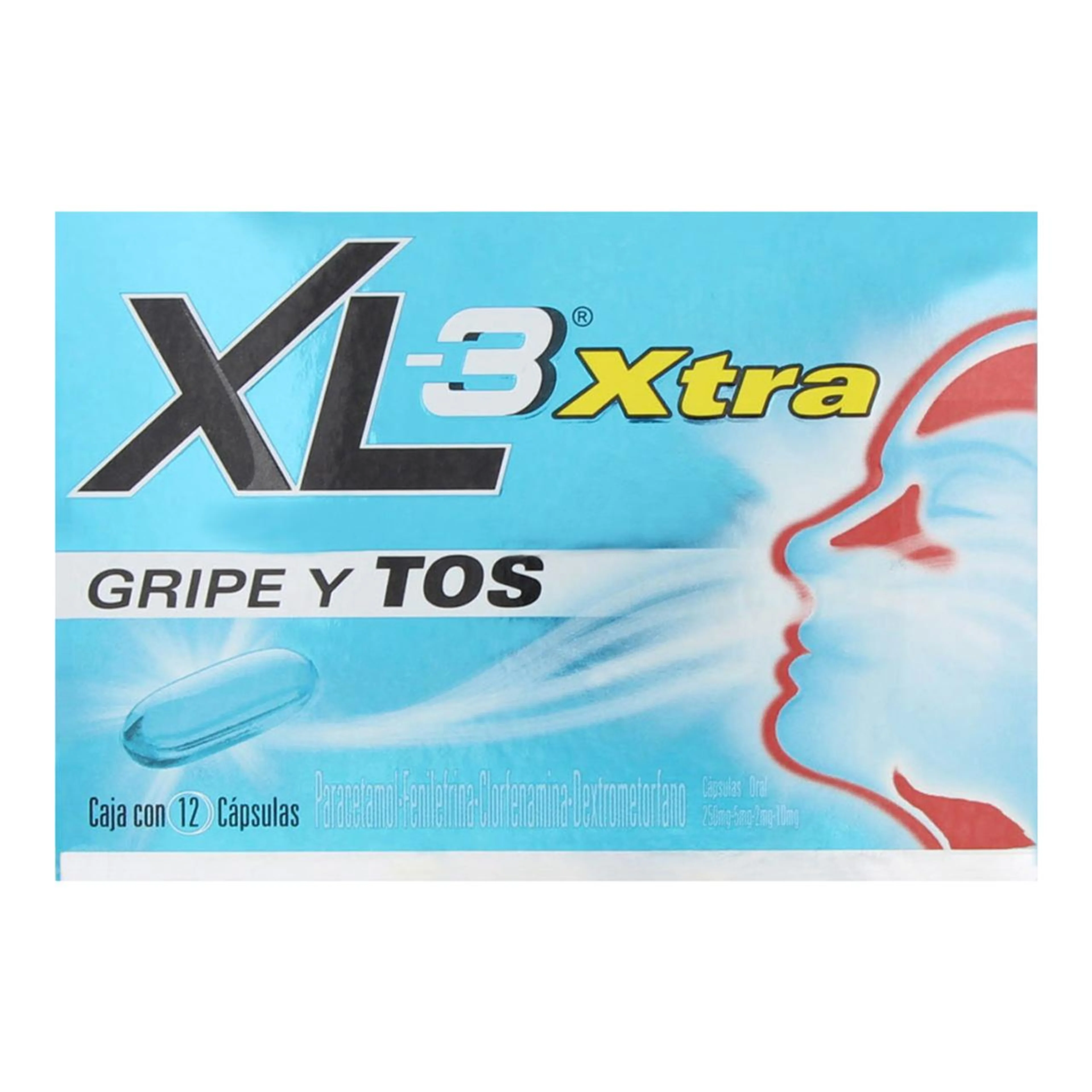 Xl-3 Xtra 250/5/2/10 Mg Con 12 Cápsulas