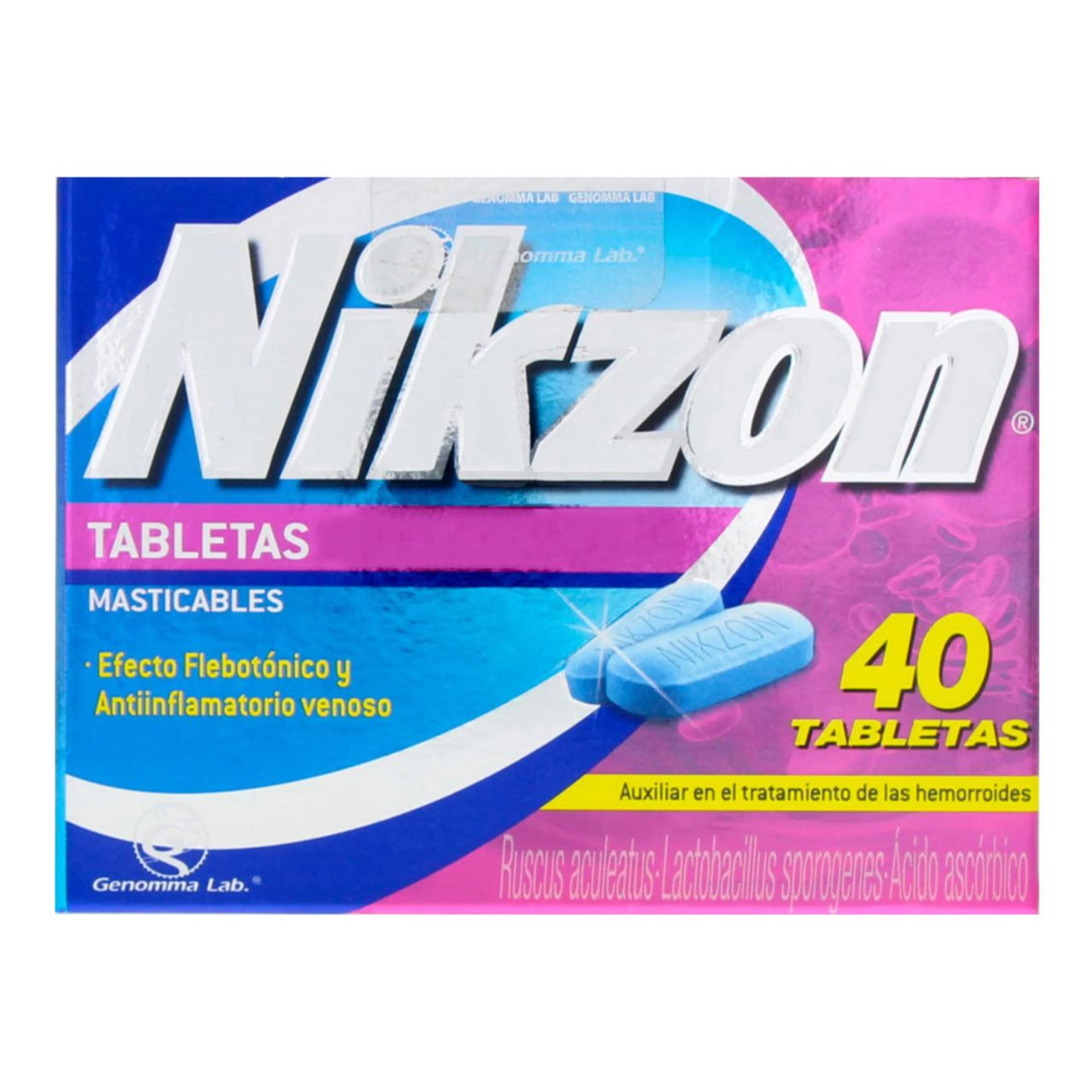 Nikzon Auxiliar Tratamiento De Hemorroides Con 40 Tabletas