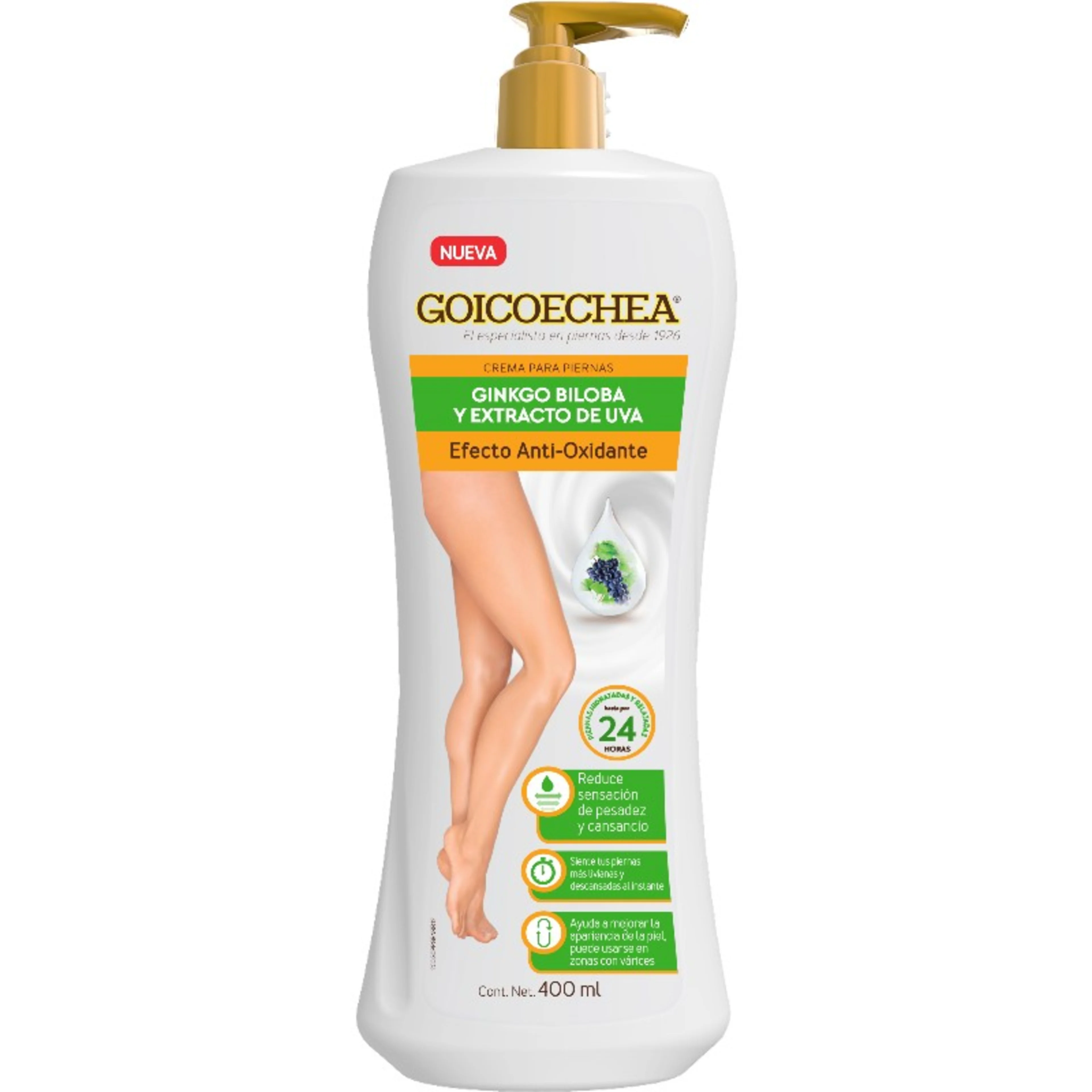 Goicoechea Gingo Bilboa, Extracto De Uva Efecto Antioxidante Crema 400 Ml