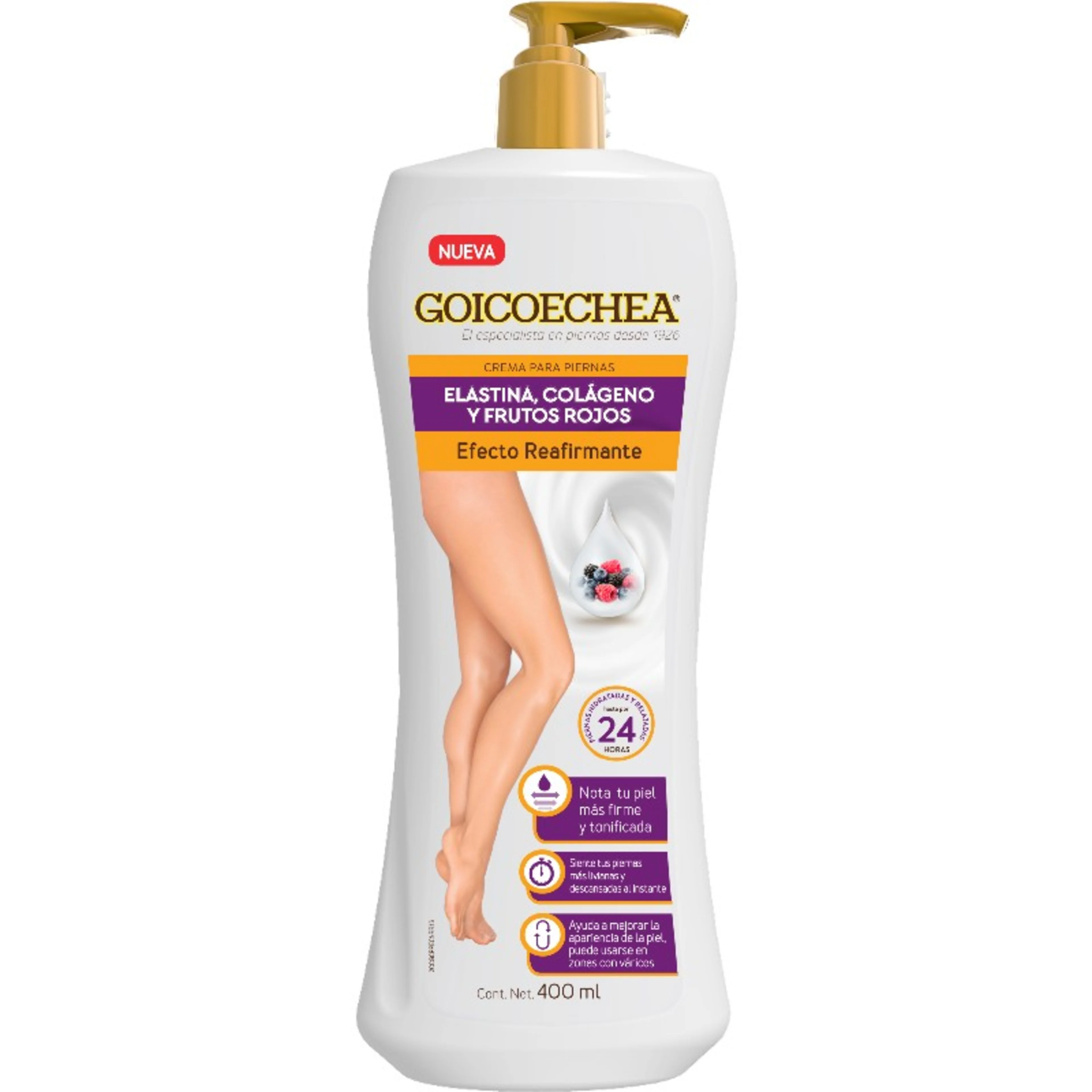 Goicoechea Elastina, Colágeno Y Frutos Rojos Efecto Reafirmante Crema 400 Ml