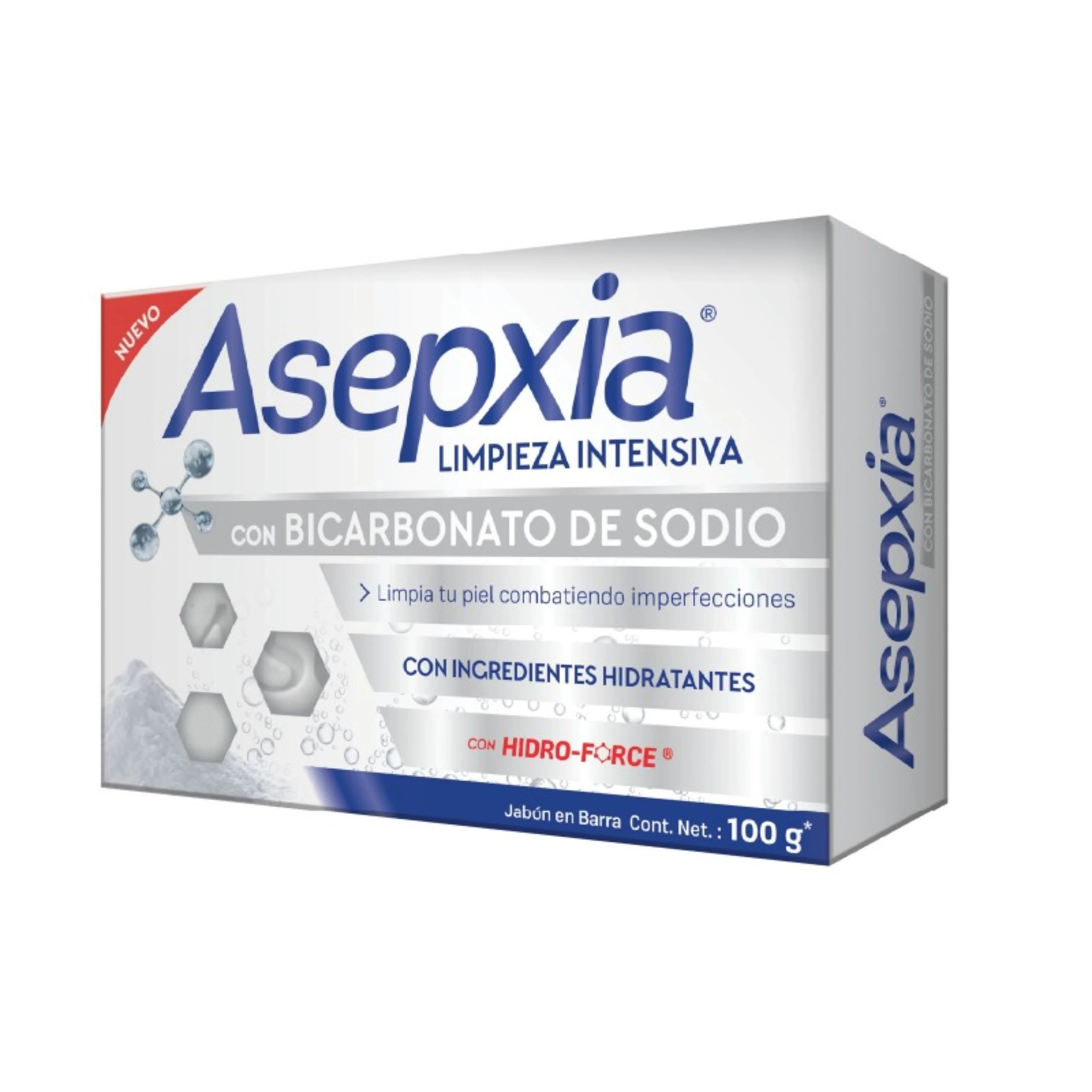 Asepxia Limpieza Intensiva Bicarbonato De Sodio Jabón Con 100 G