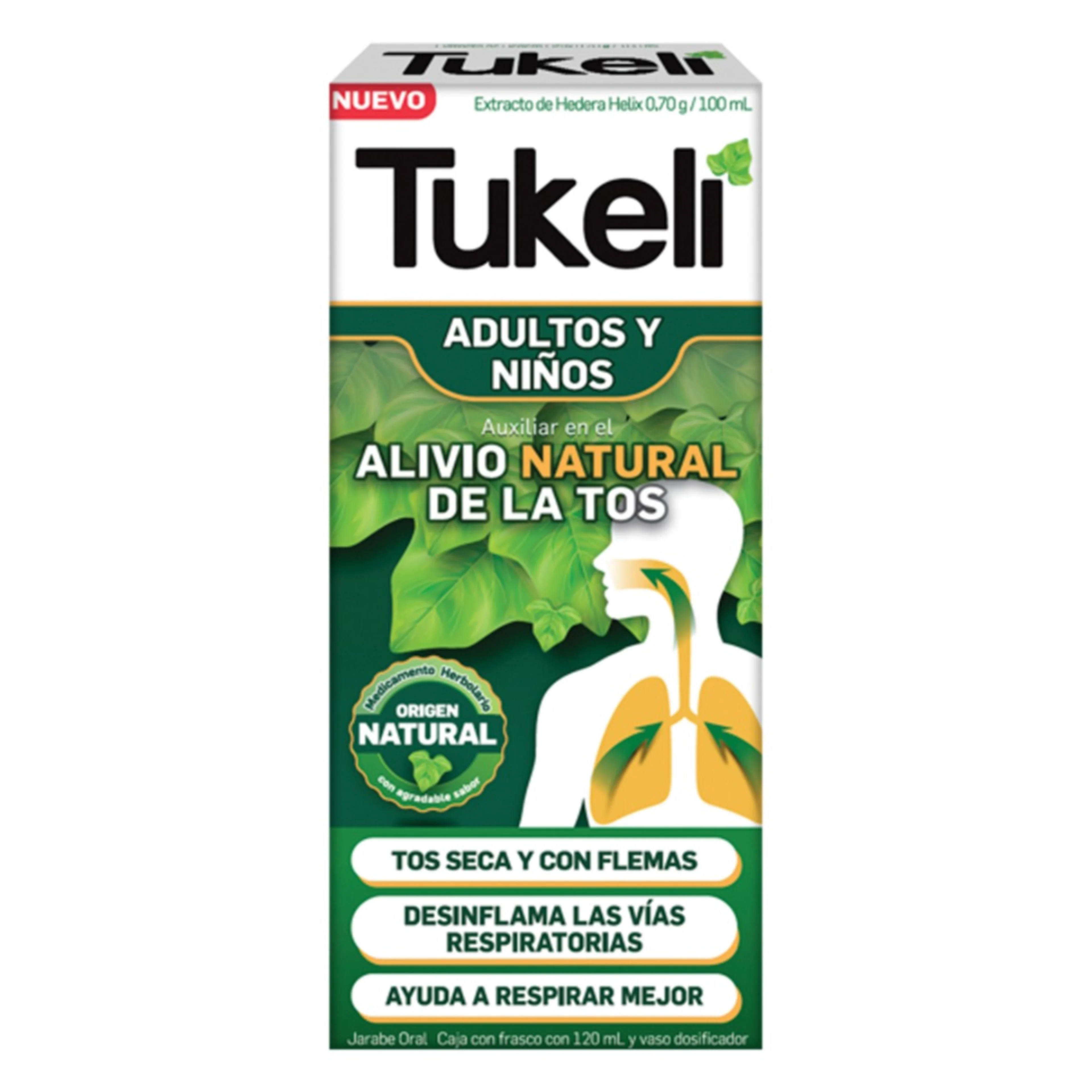 Tukeli Adultos Y Niños 0.7 Gr Jarabe 120 Ml