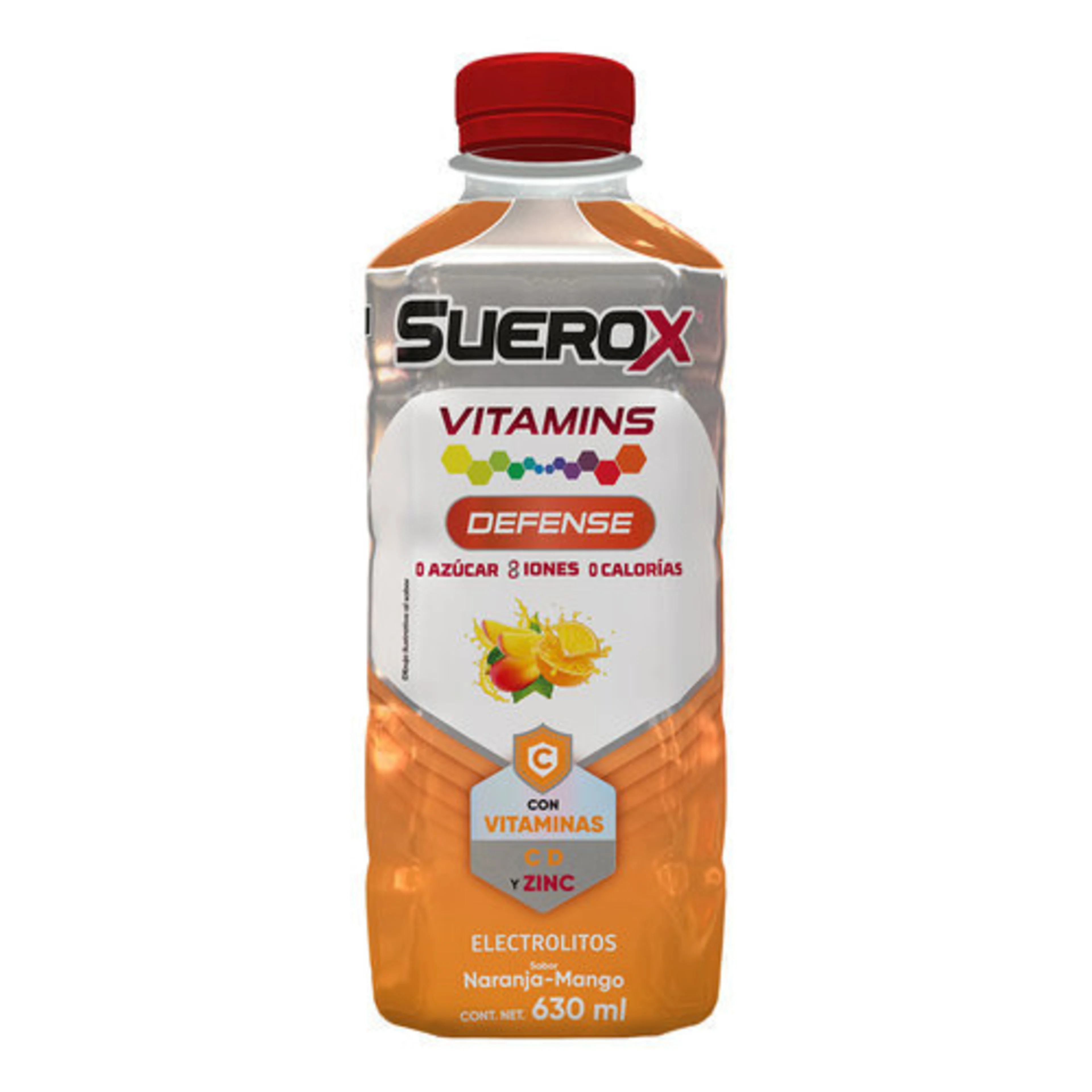 Suerox Vitamins Defense Bebida Hidratante Sabor Naranja Mango Con 630 Ml