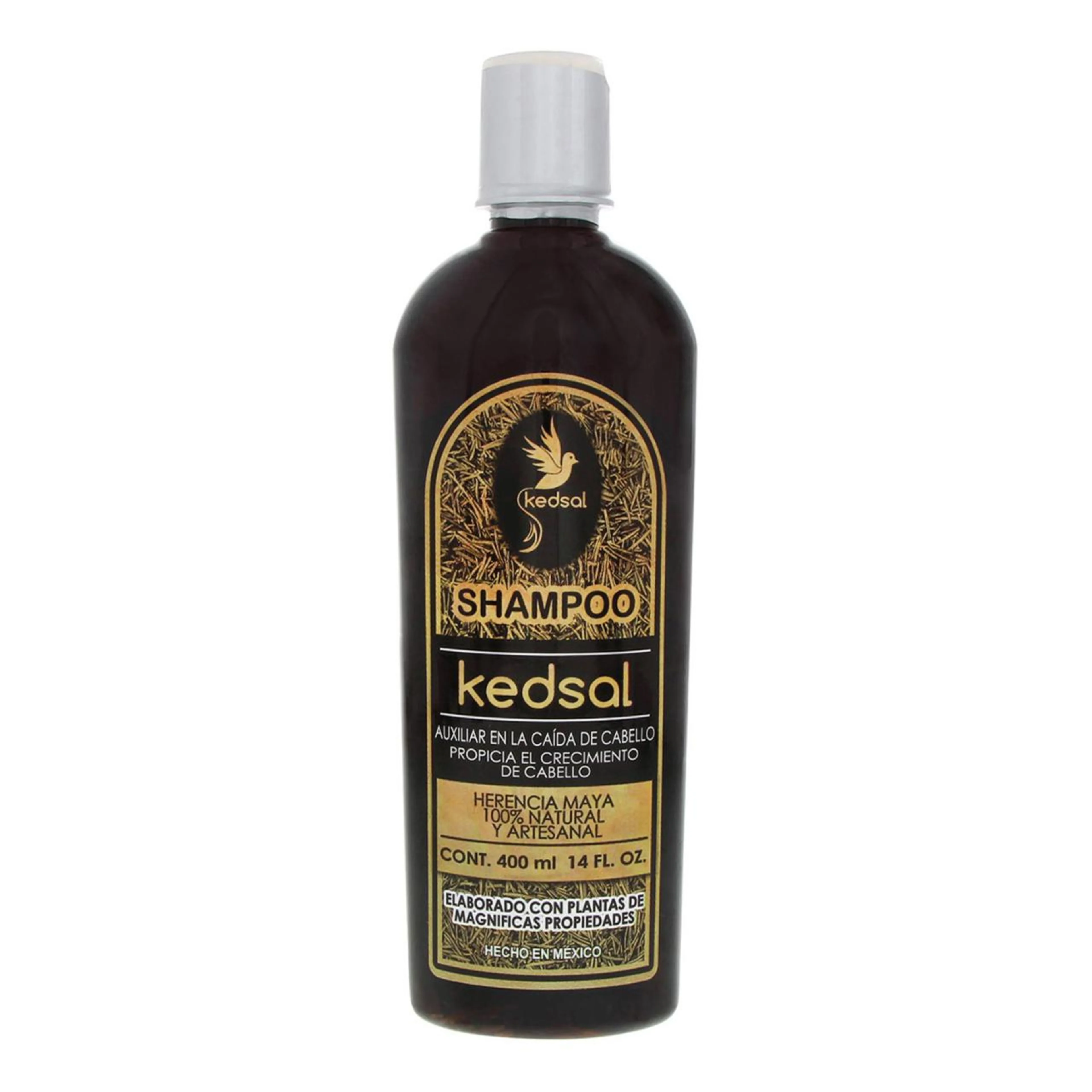 Shampoo kedsal auxiliar en la caída del cabello 100% natural 400 ml.