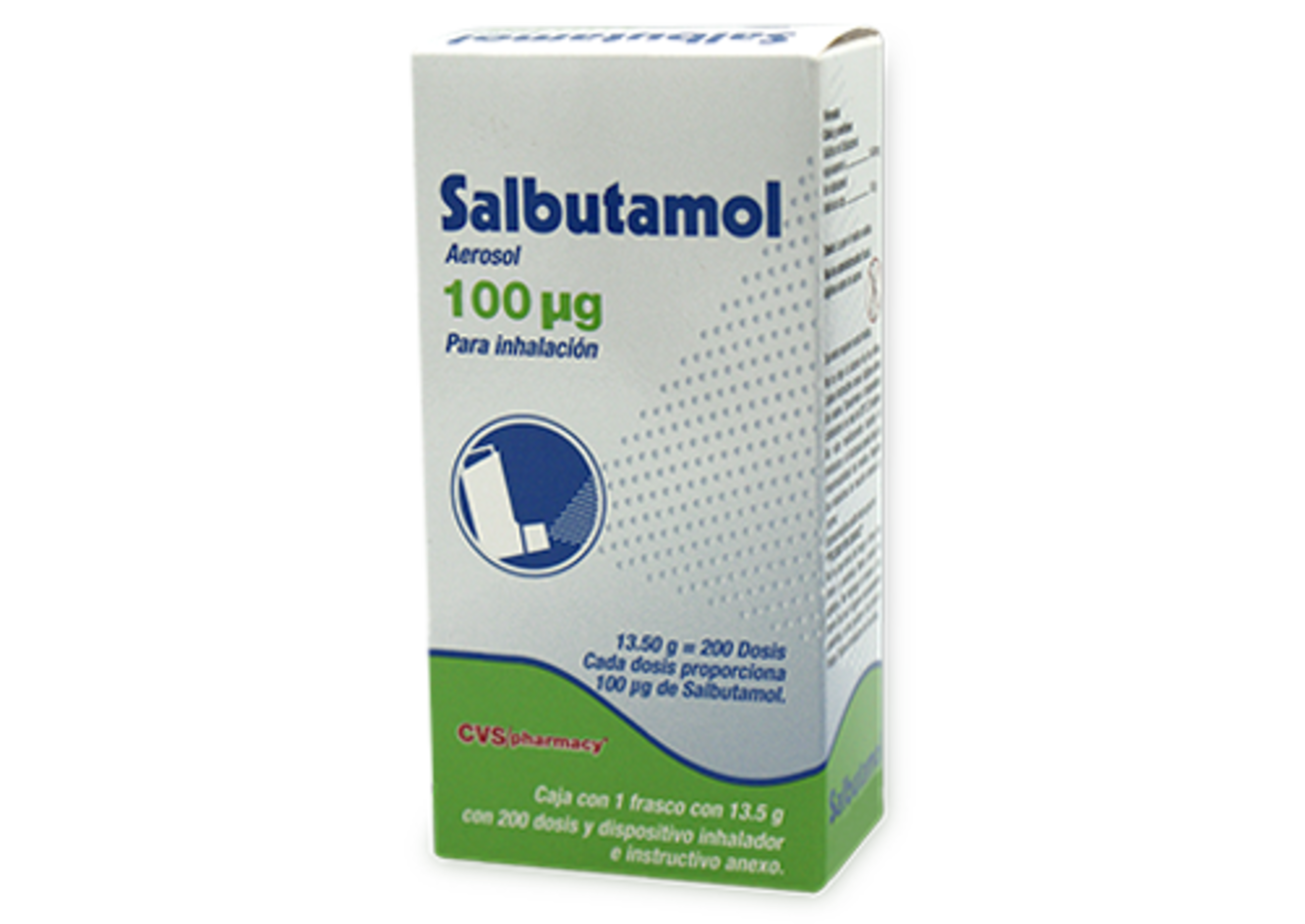 Salbutamol 100 Mcg Suspensión En Aerosol Para Inhalación Con 200 Dosis