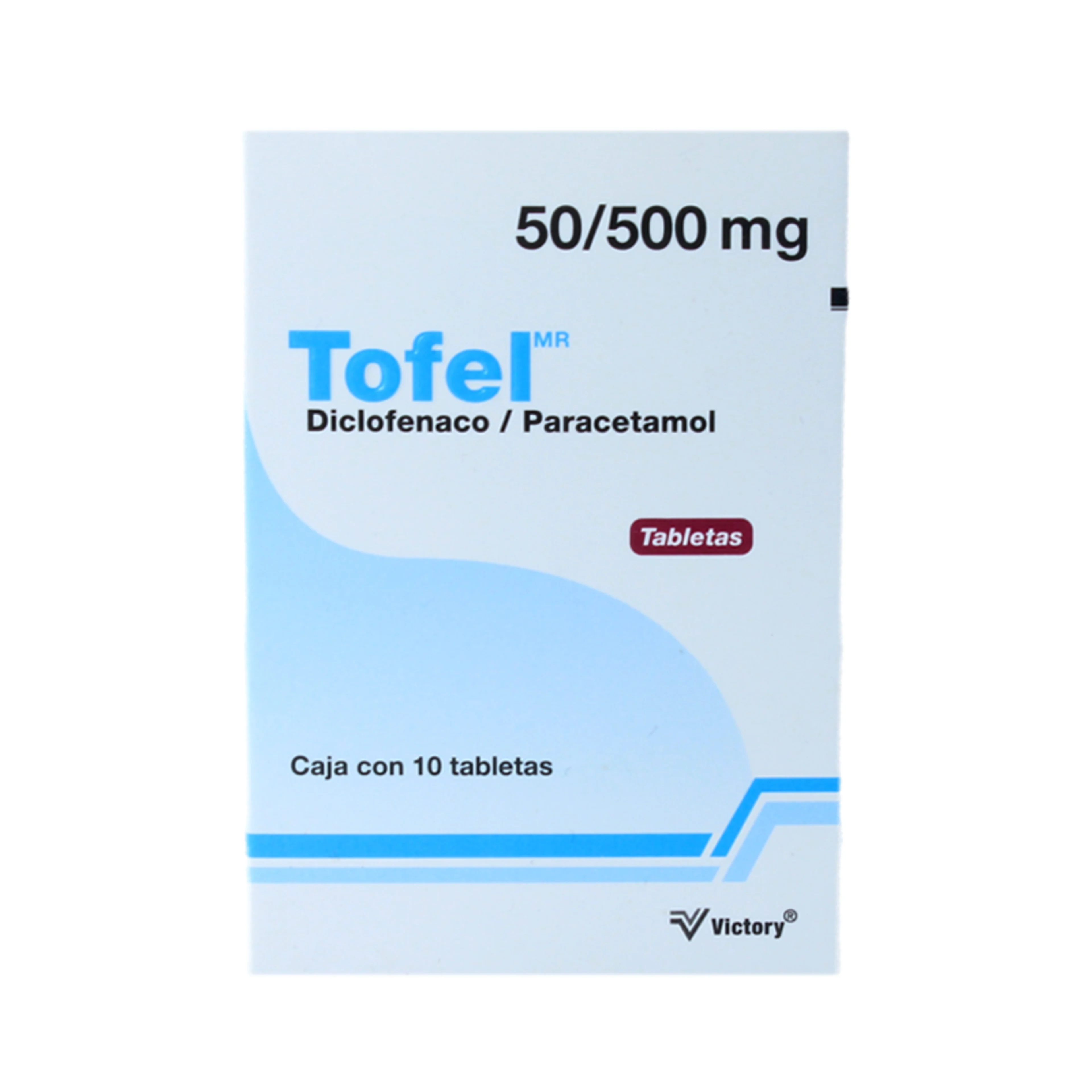 Tofel 50/500 Mg Con 10 Tabletas 