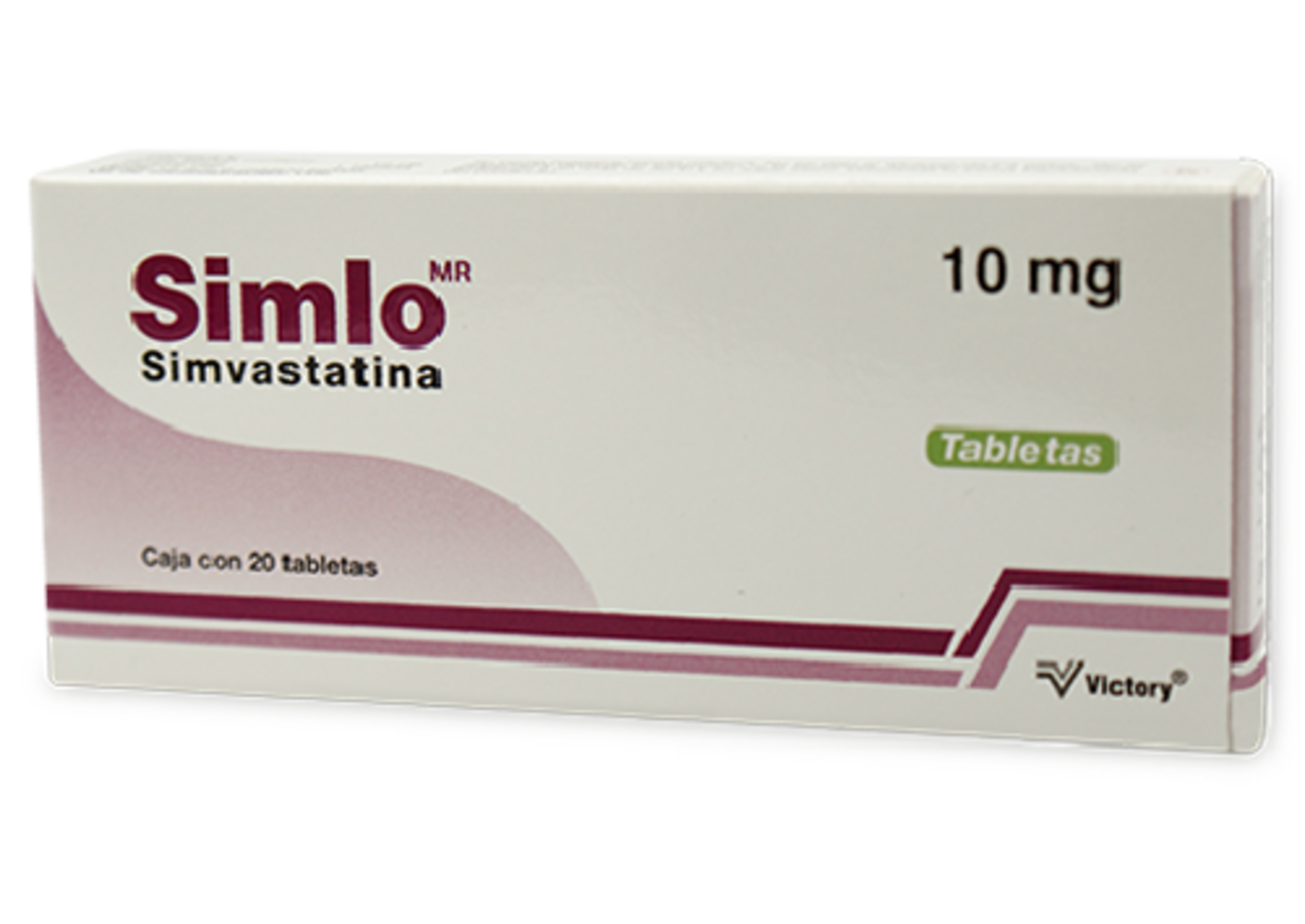 Simlo 10 Mg Con 20 Tabletas