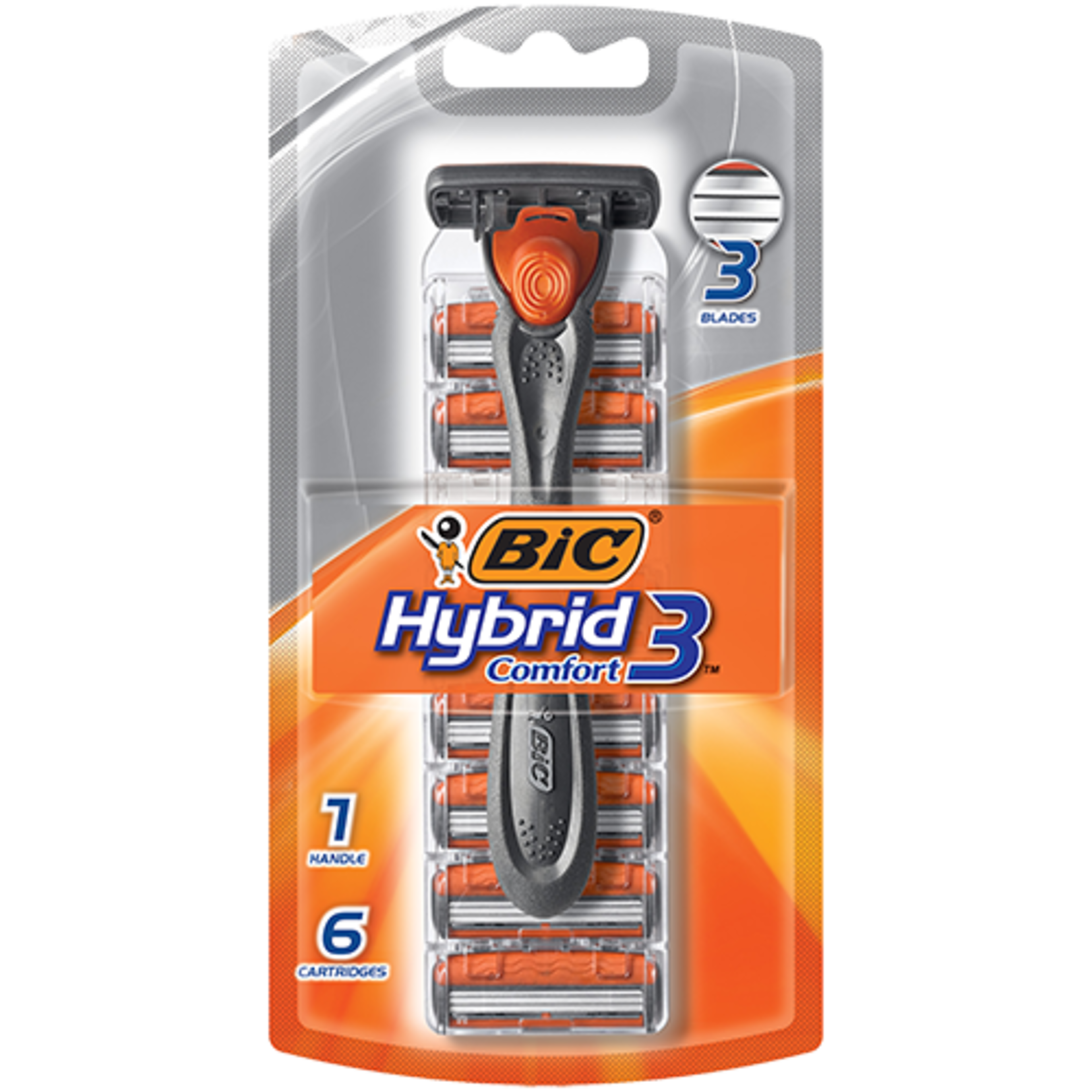 Bic Hybrid 3 Comfort Máquina Para Afeitar Con 6 Cartuchos