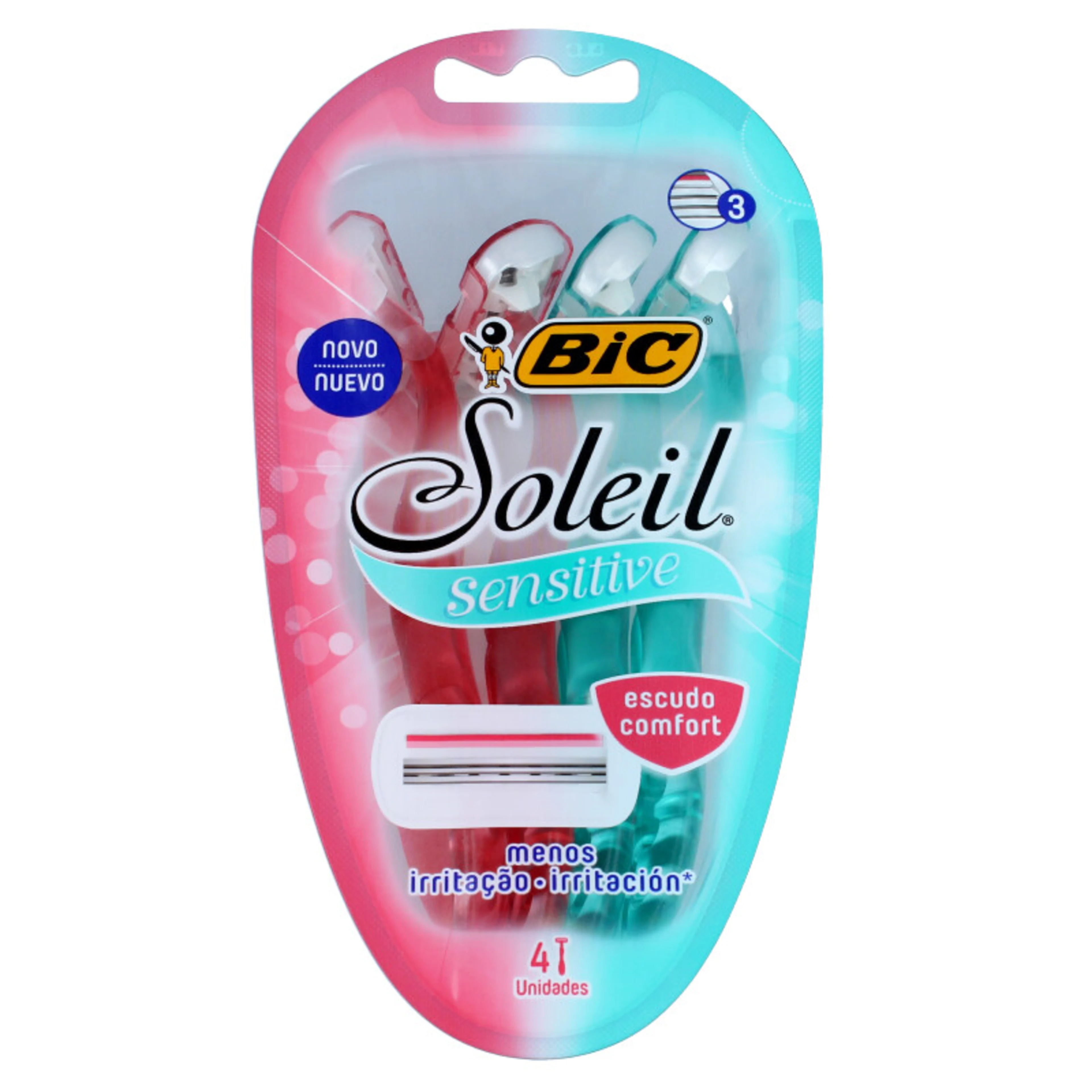 Bic soleil sensitive rastrillos para afeitar 4 piezas blíster
