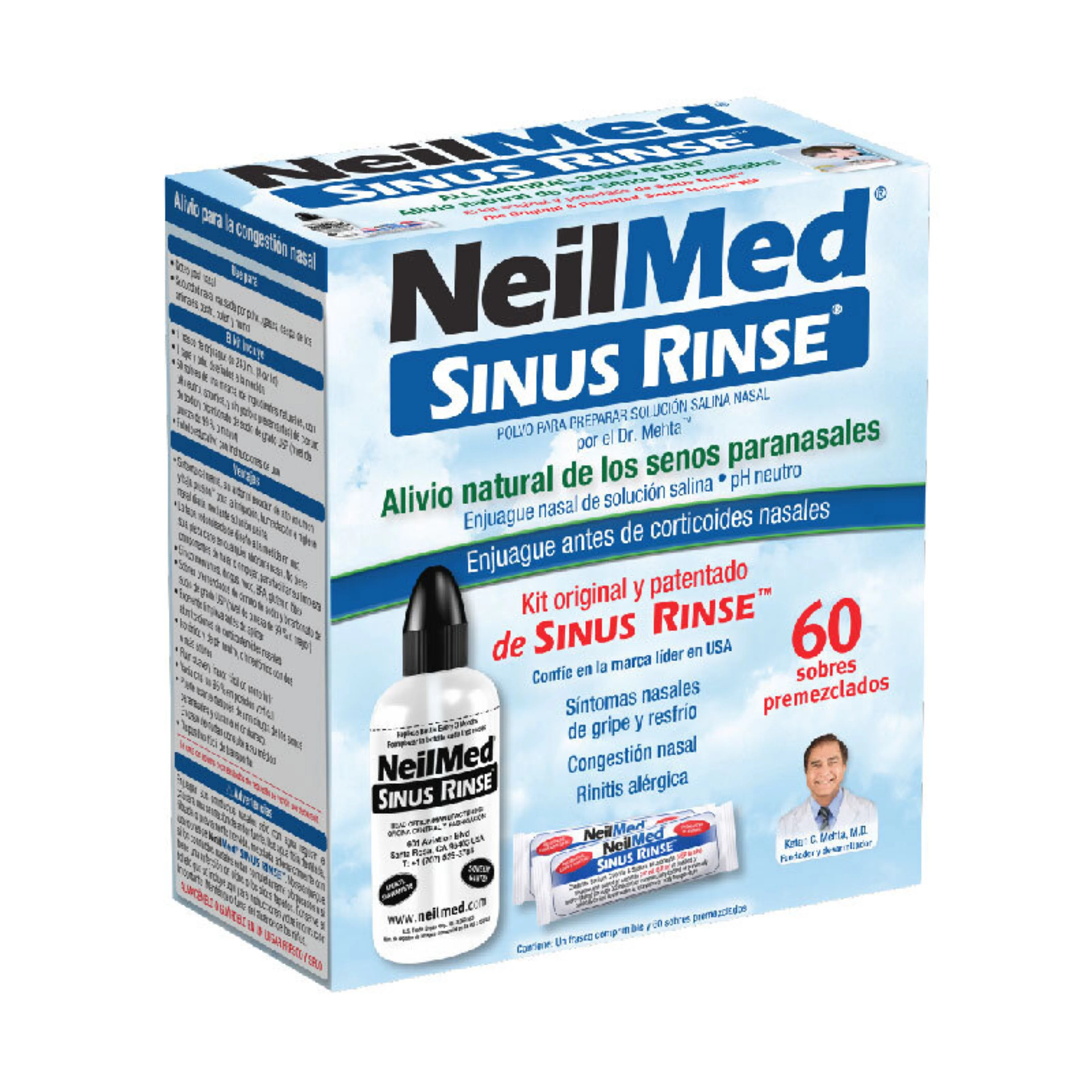 Neilmed Sinus Rinse Higiene Nasal Con Solución Y 60 Sobres