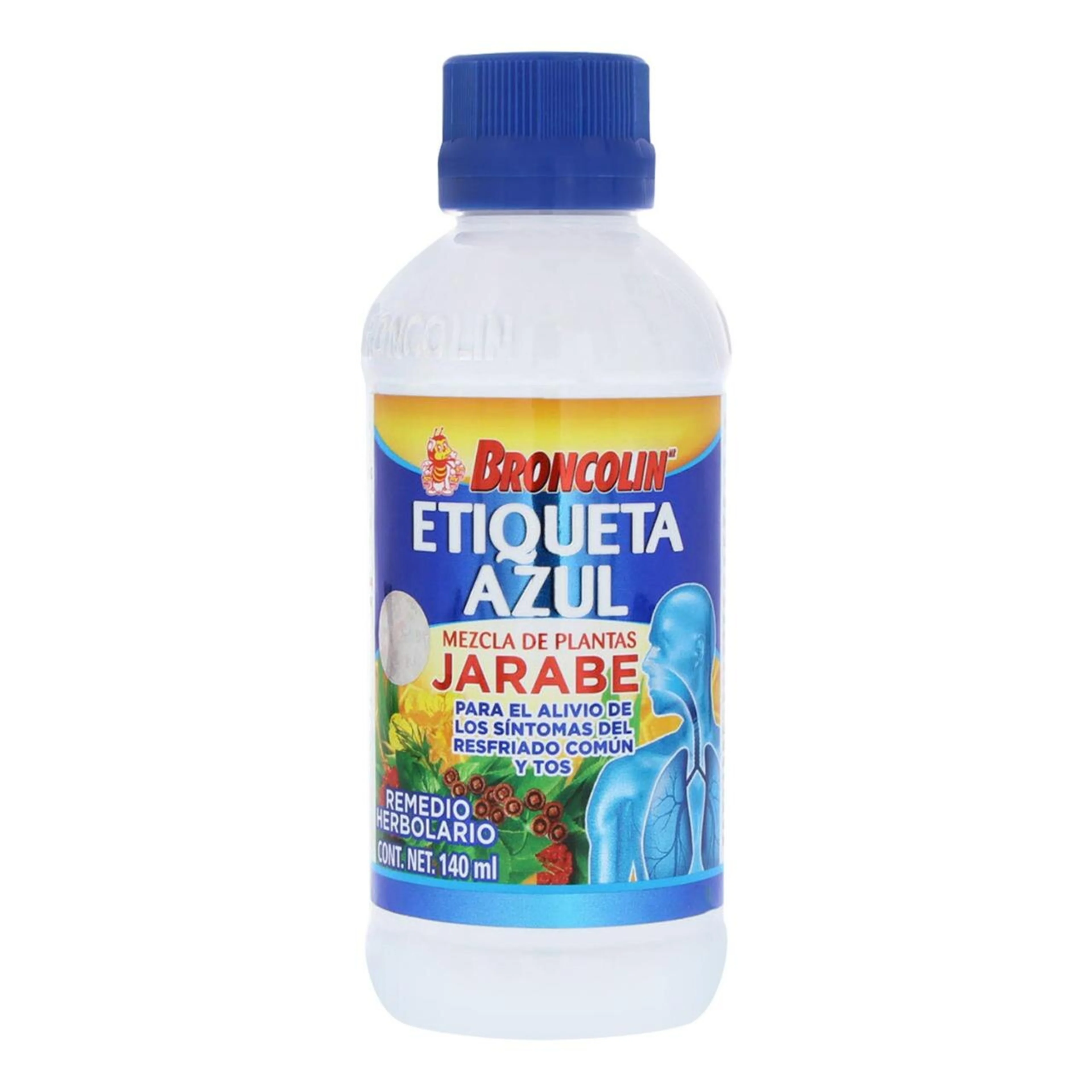 Broncolin Etiqueta Azul Mezcla De Plantas Jarabe 140 Ml