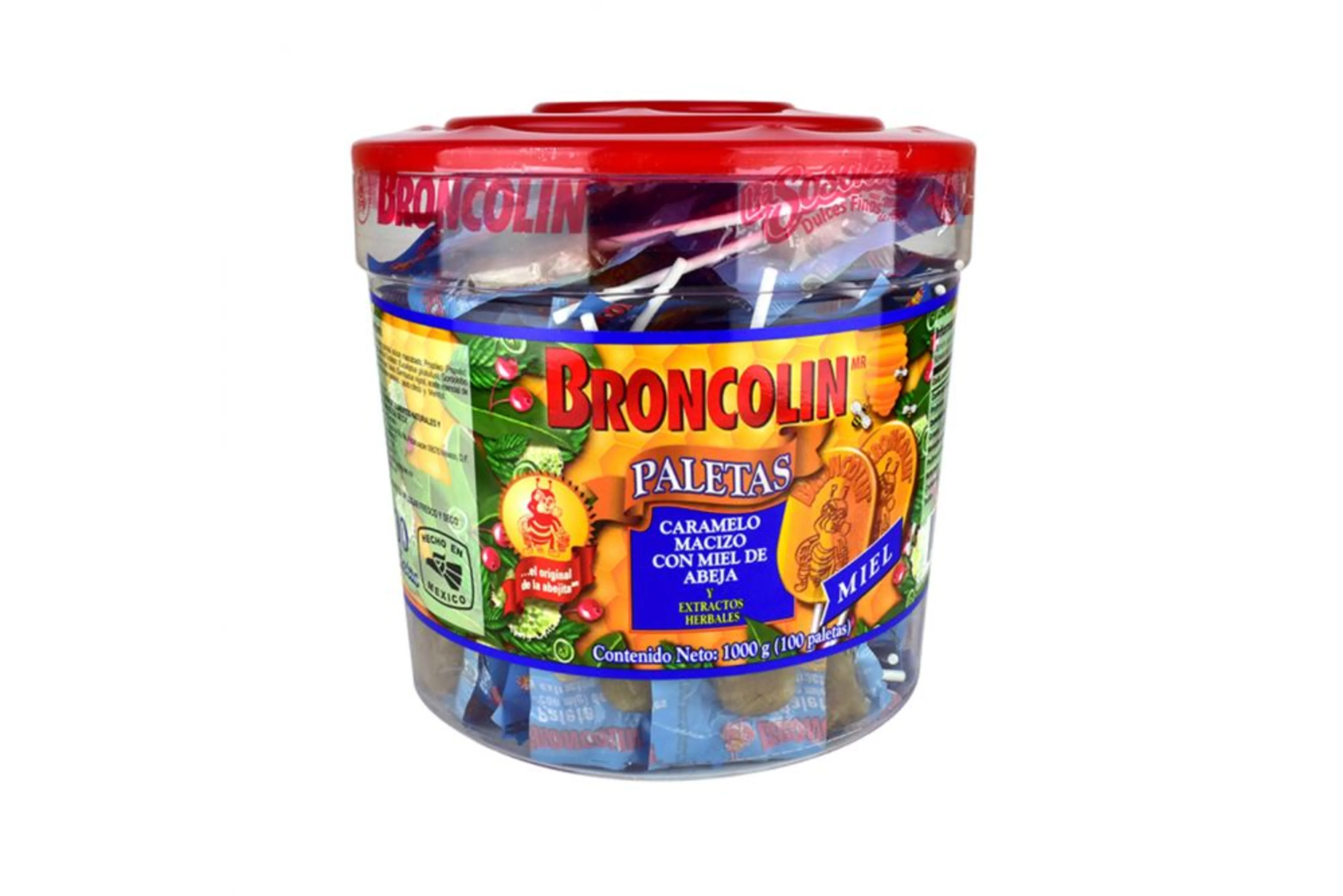 Broncolin Vitrolero Paletas De Miel 100 Piezas