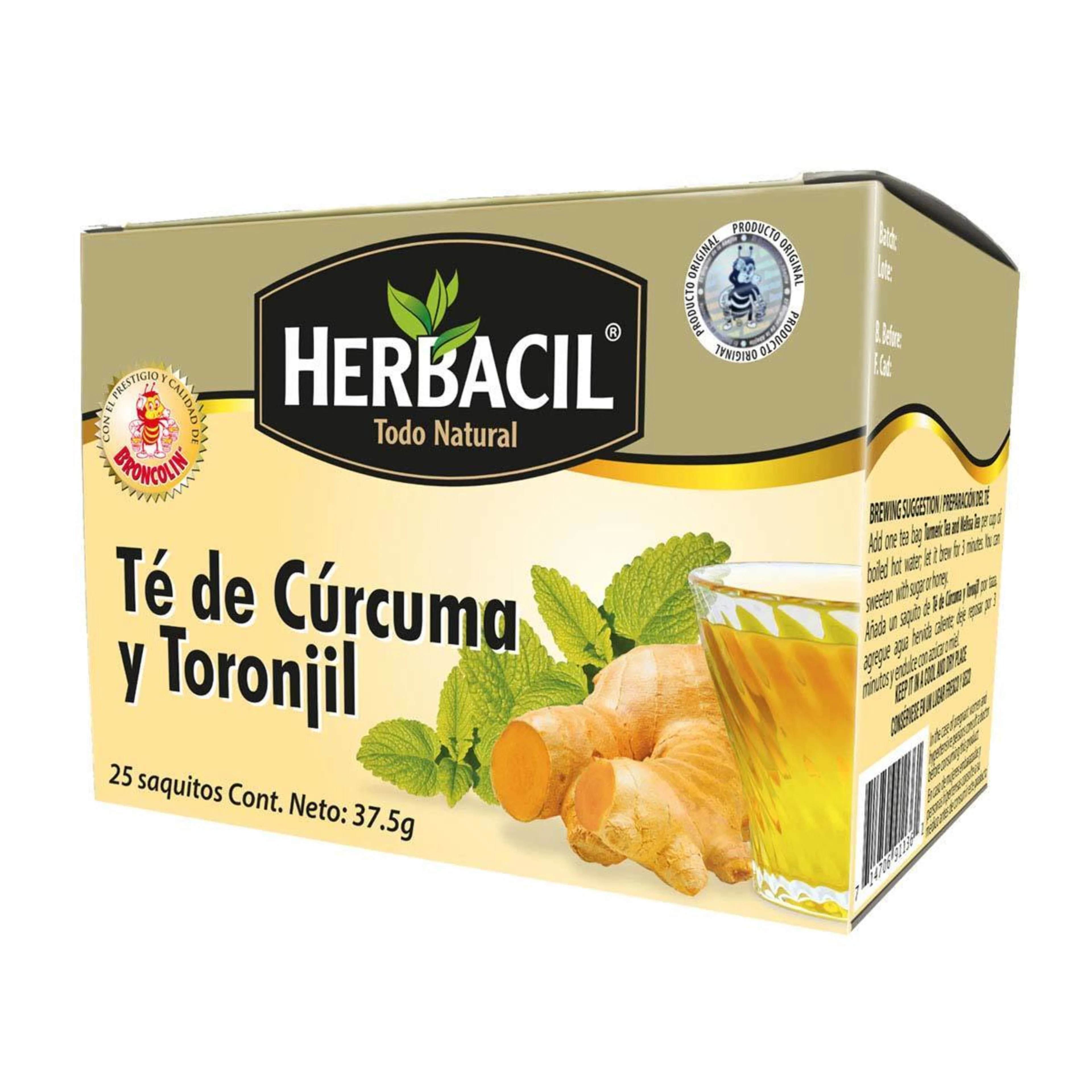 Herbacil Te Cúrcuma Infusión con 25 Sobres