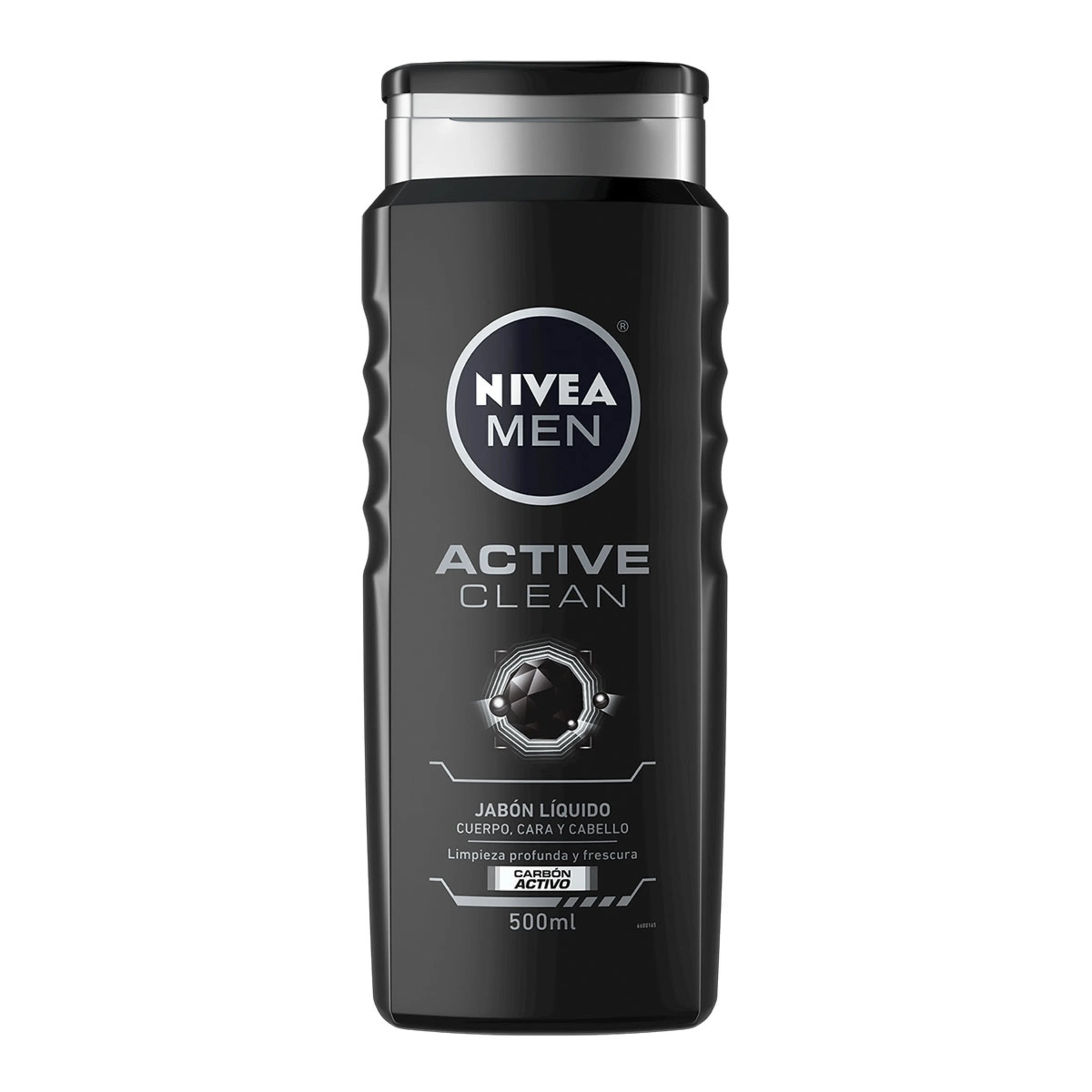 Nivea Jabón Líquido Cara Cuerpo Y Cabello Active Clean 500 Ml Gel