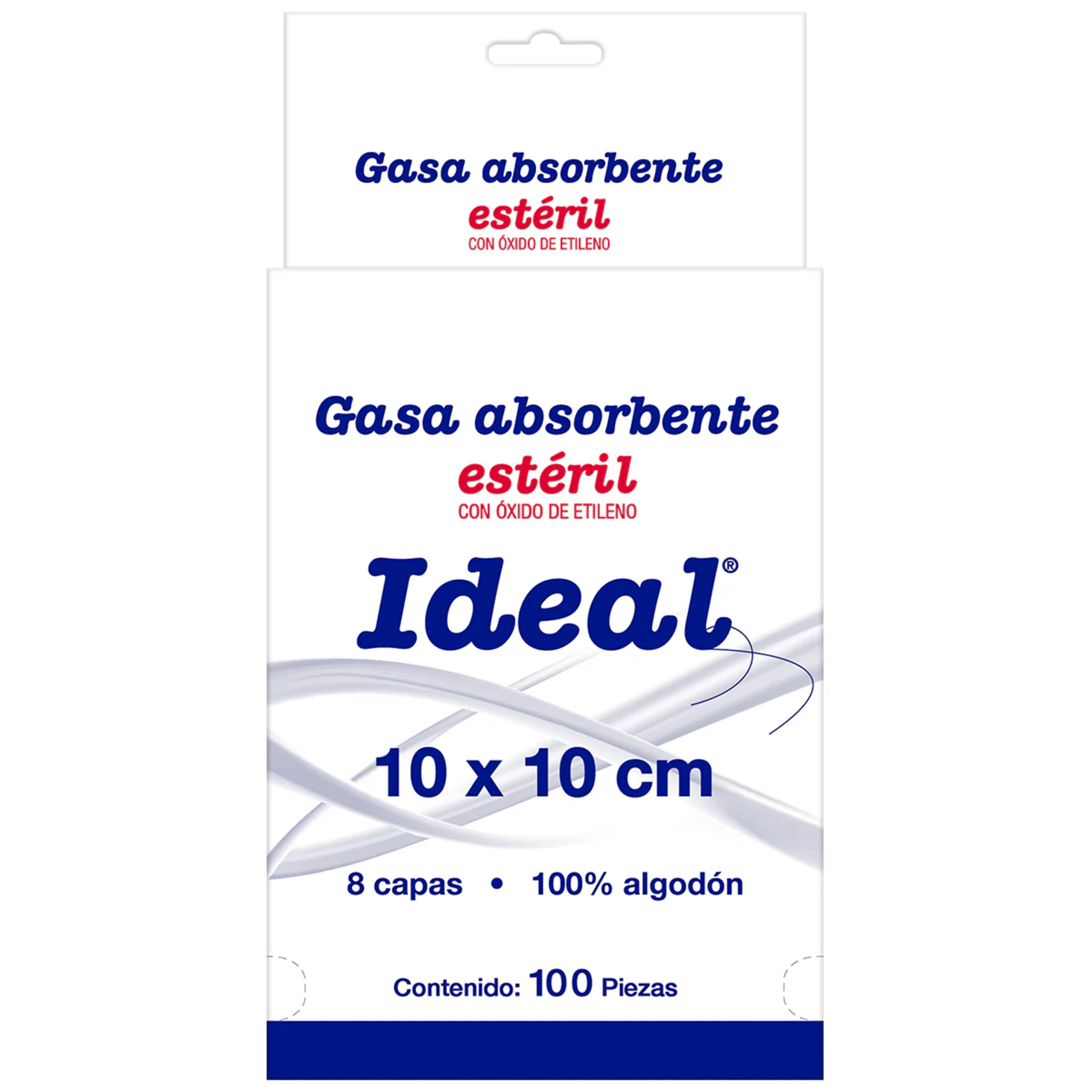 Ideal Gasa Absorbente 10 Cm X 10 Cm Con 100 Piezas