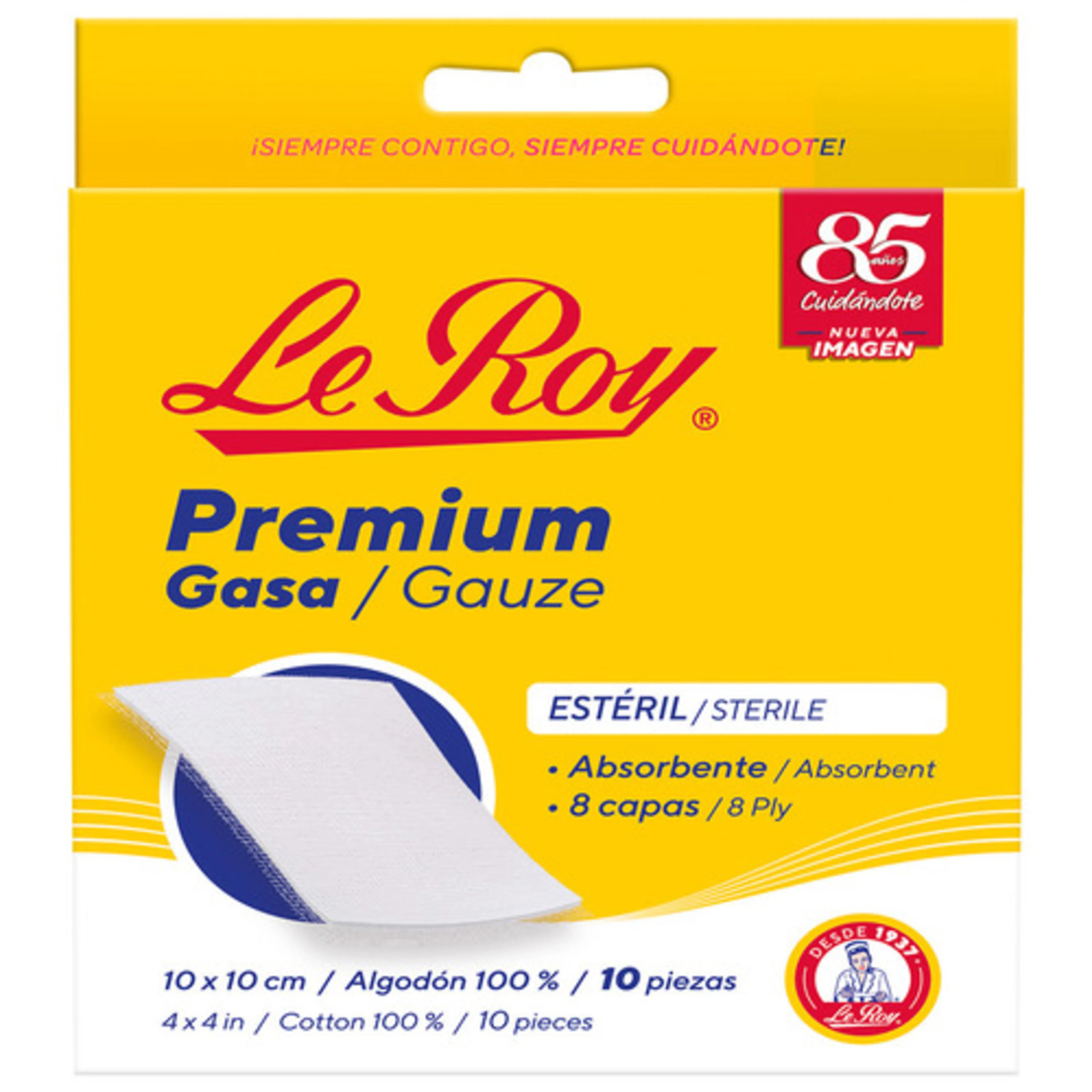 Premium Gasa Estéril 10X10Cm Con 10 Piezas