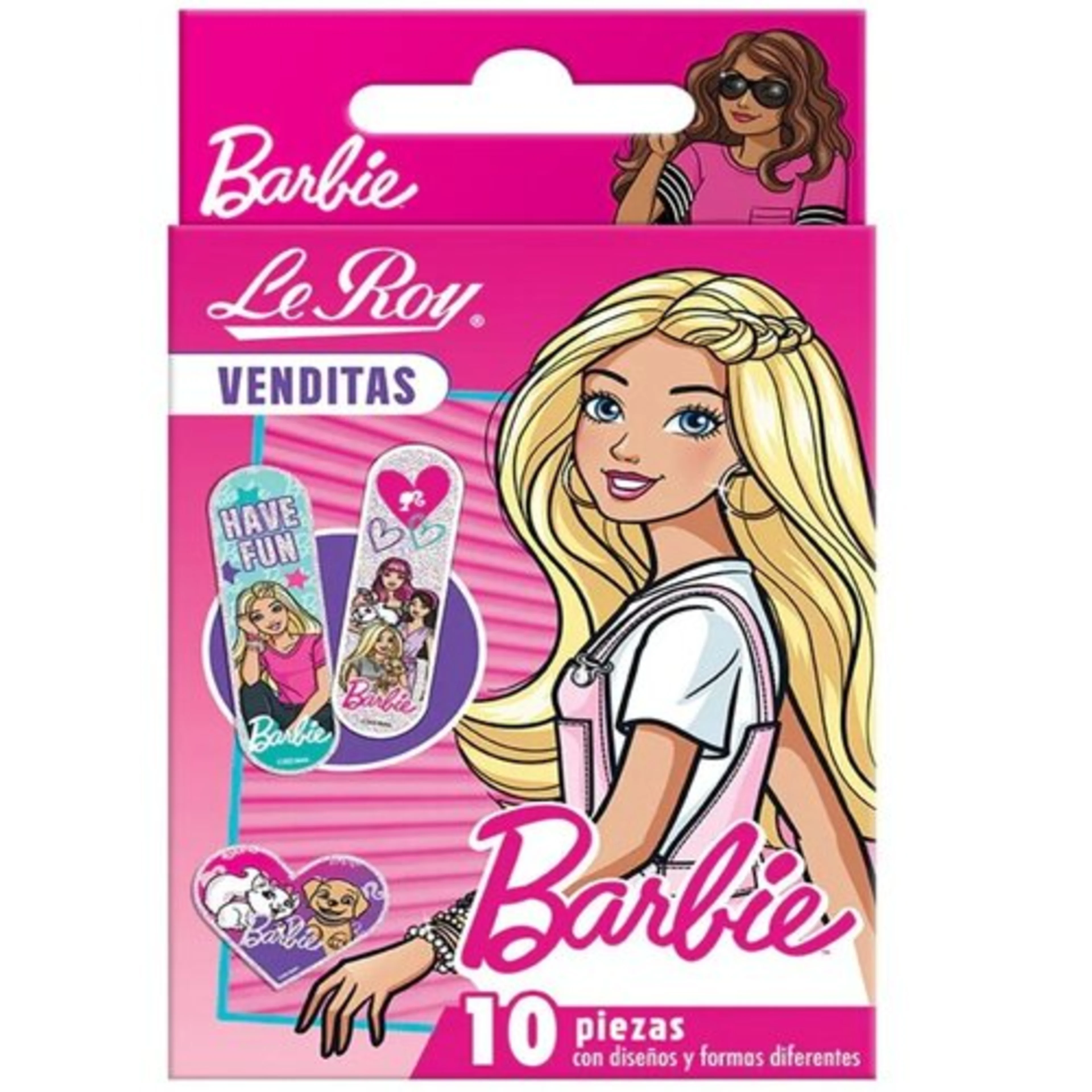 Barbie Venditas Adhesivas Caja Con 10 Pz