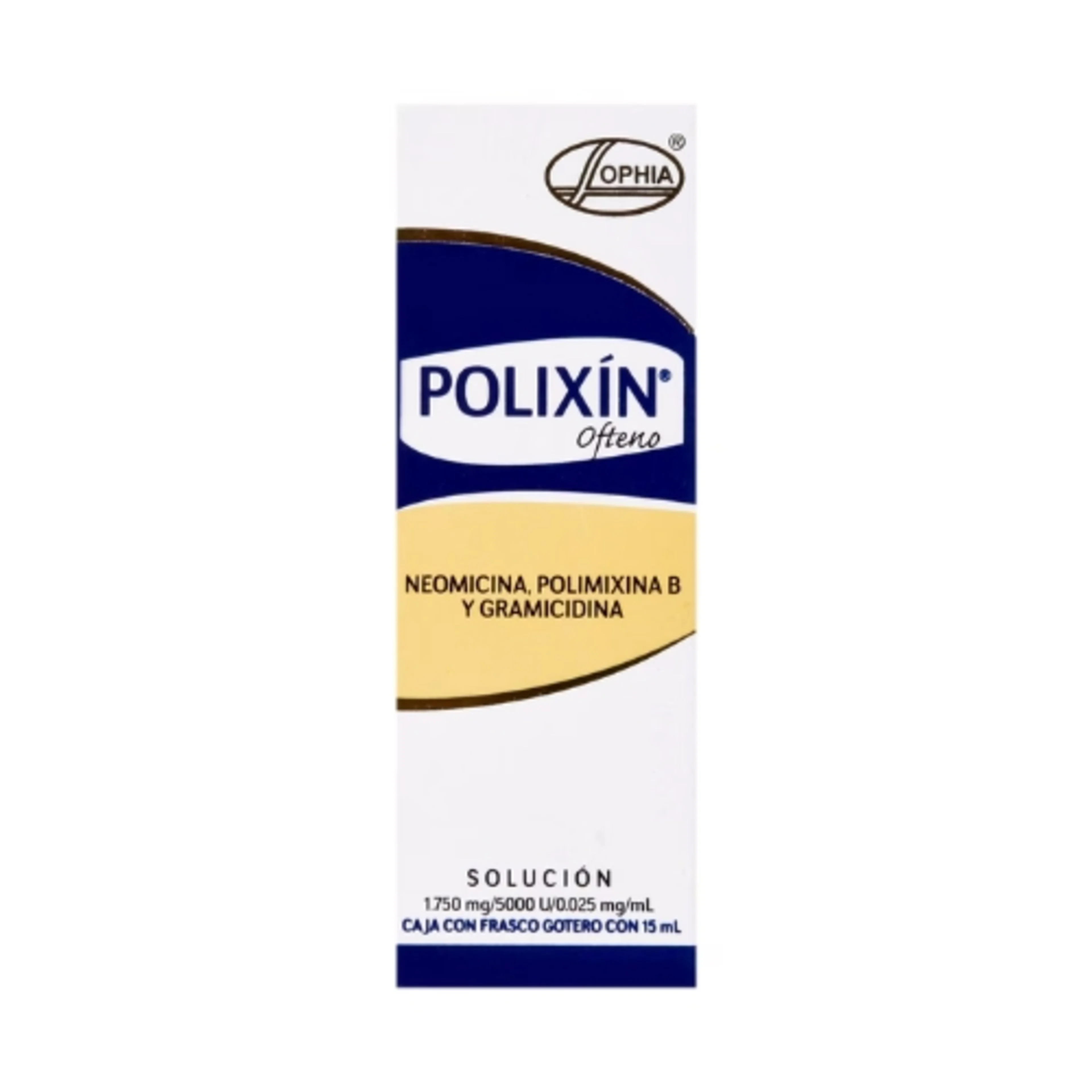 Polixín Ofteno 1.75 Mg/5000 Ui/0.025 Mg Con 15 Ml De Solución