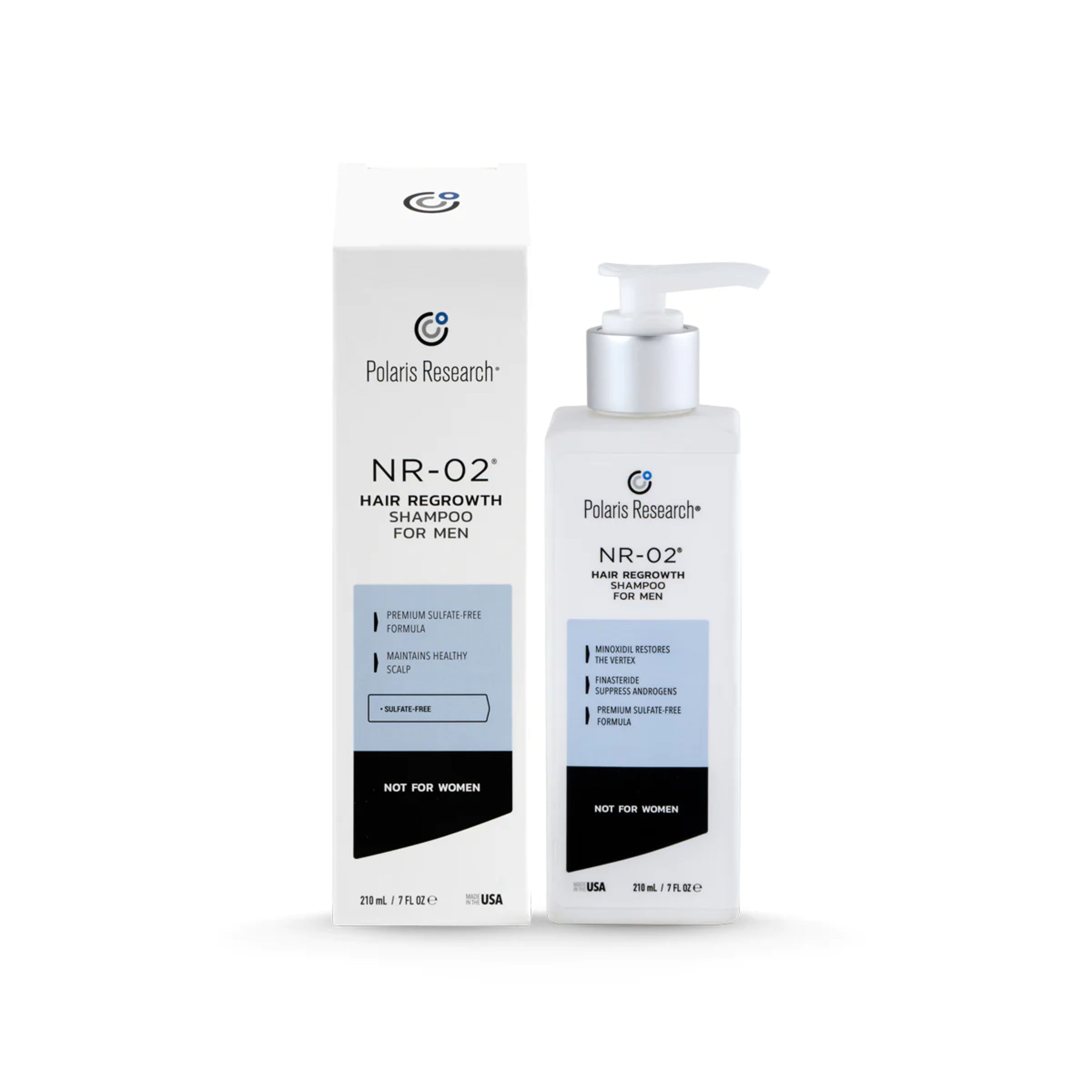 Polaris Research Nr-02 Shampoo For Men Anticaída 210 Ml