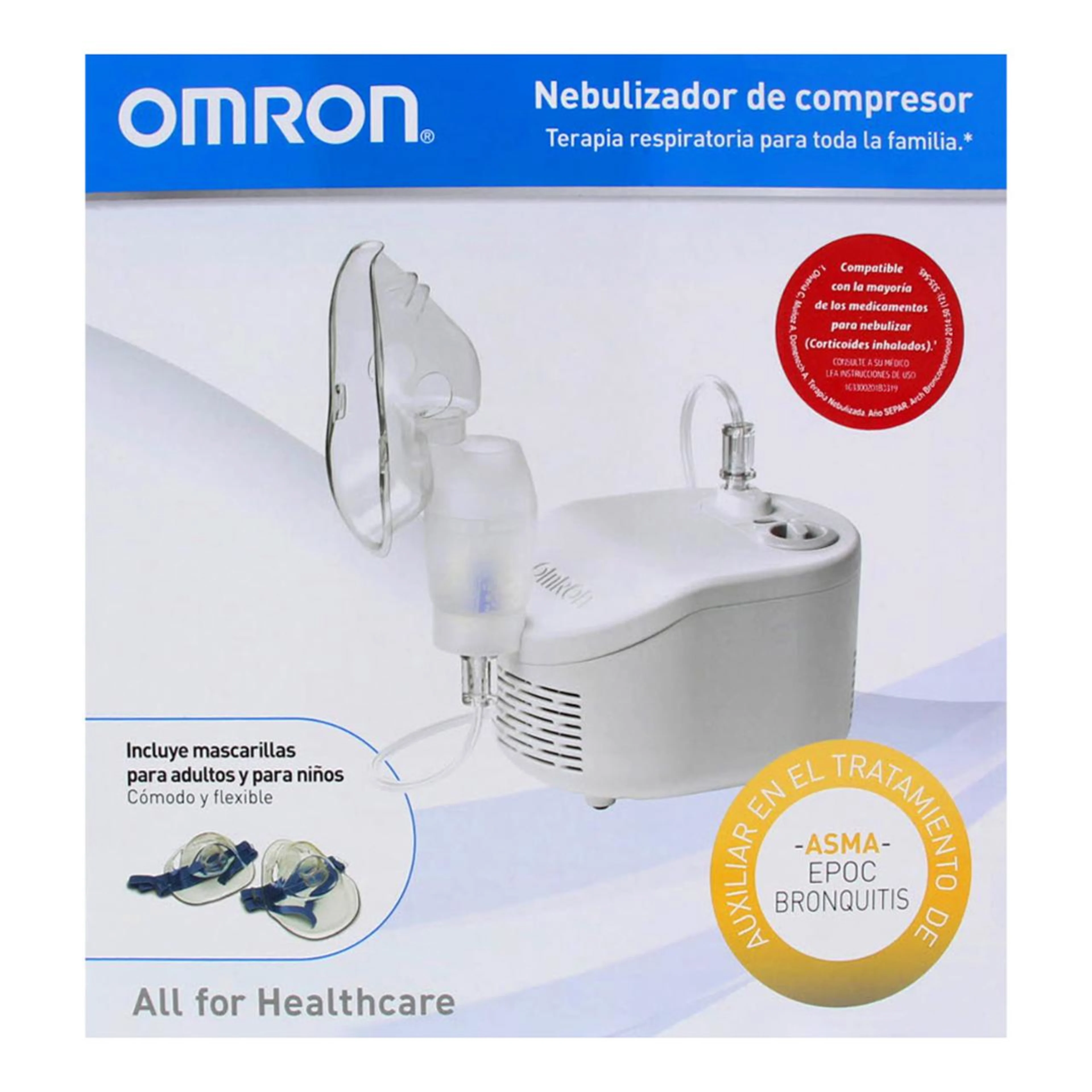 Nebulizador de compresor Omron NE-C101 con 1 pieza