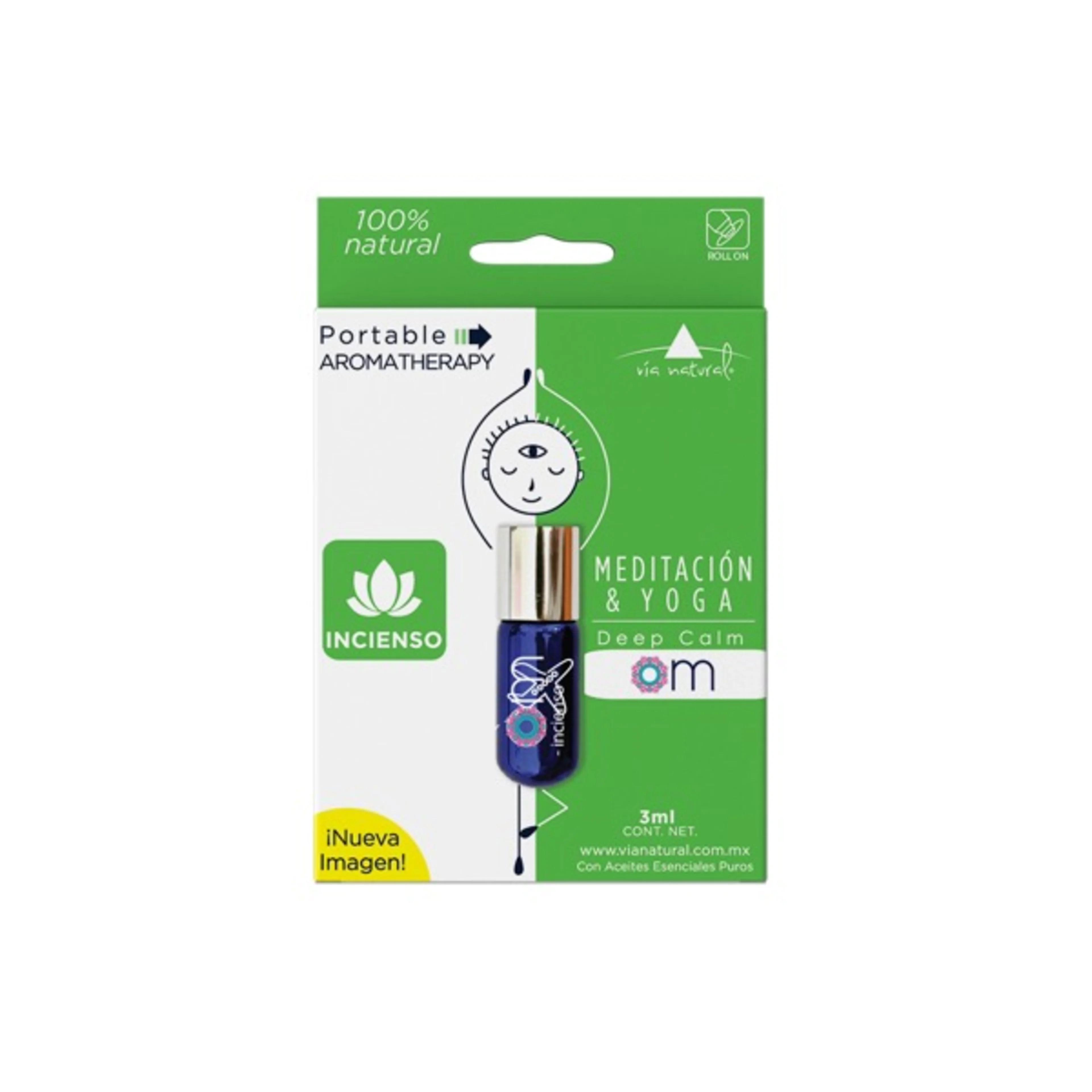 Vía natural aceite esencial om pocket de incienso aromaterapia 3 ml roll on